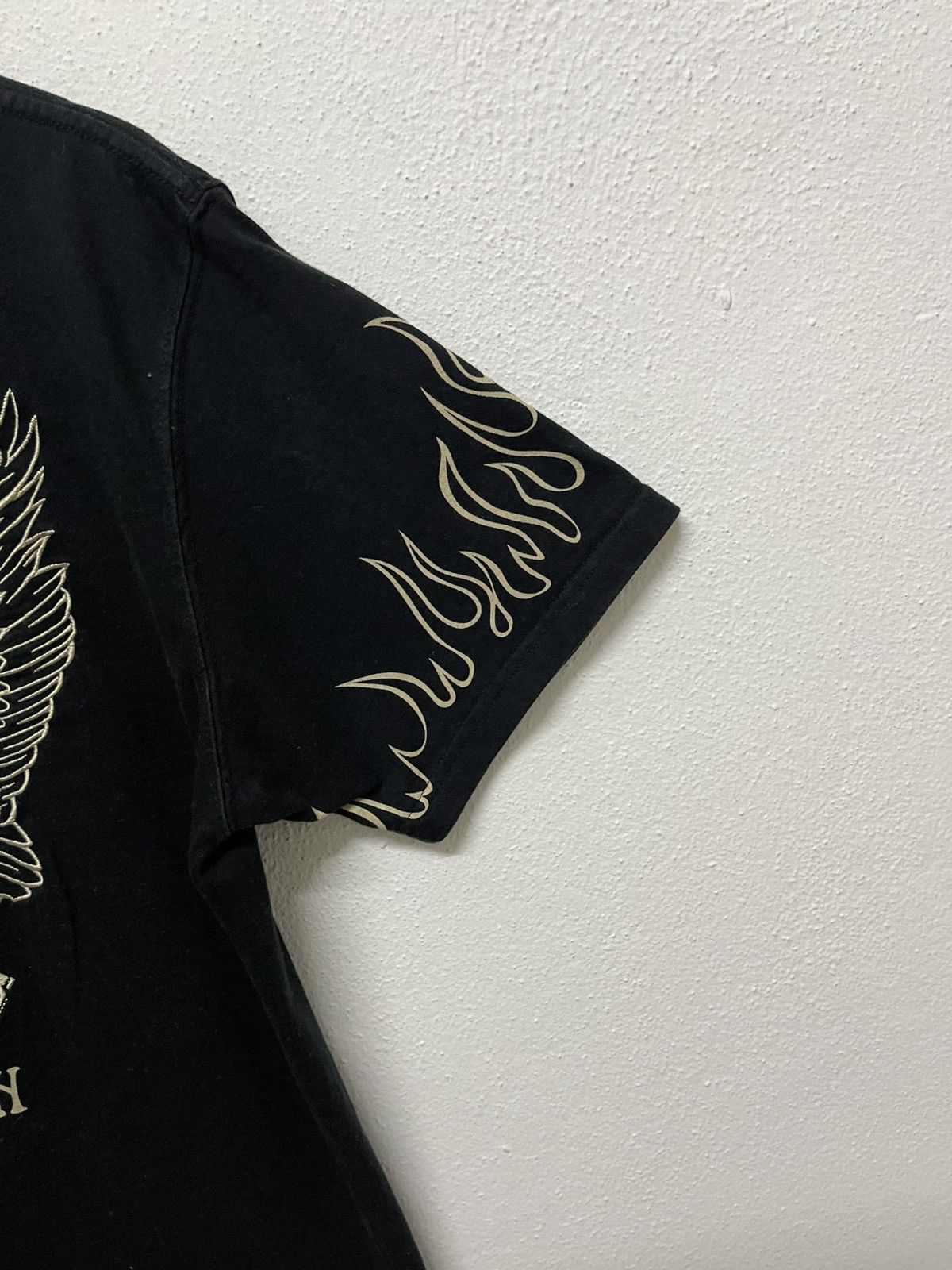 Vanson Leathers 2000s VANSON LEATHER FLAME SLEEVE TSHIRT RARE Size US M / EU 48-50 / 2 - 6 Thumbnail