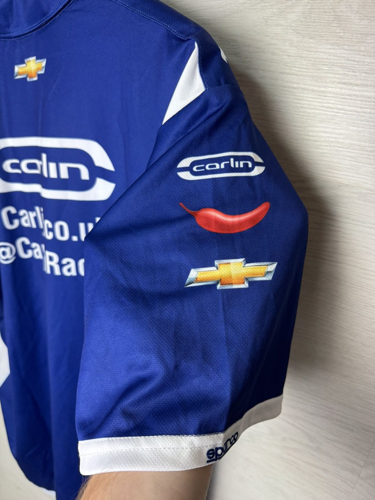 Vintage Indy Team Carlin Chevrolet Blue Polo Jersey Size US XXL / EU 58 / 5 - 6 Thumbnail