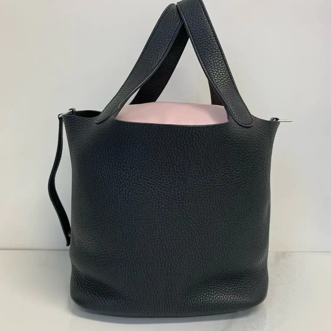 Hermes Hermes Picotin Lock 22 black Clemence cowhide leather picotin shoulder bag silve Size ONE SIZE - 1 Thumbnail