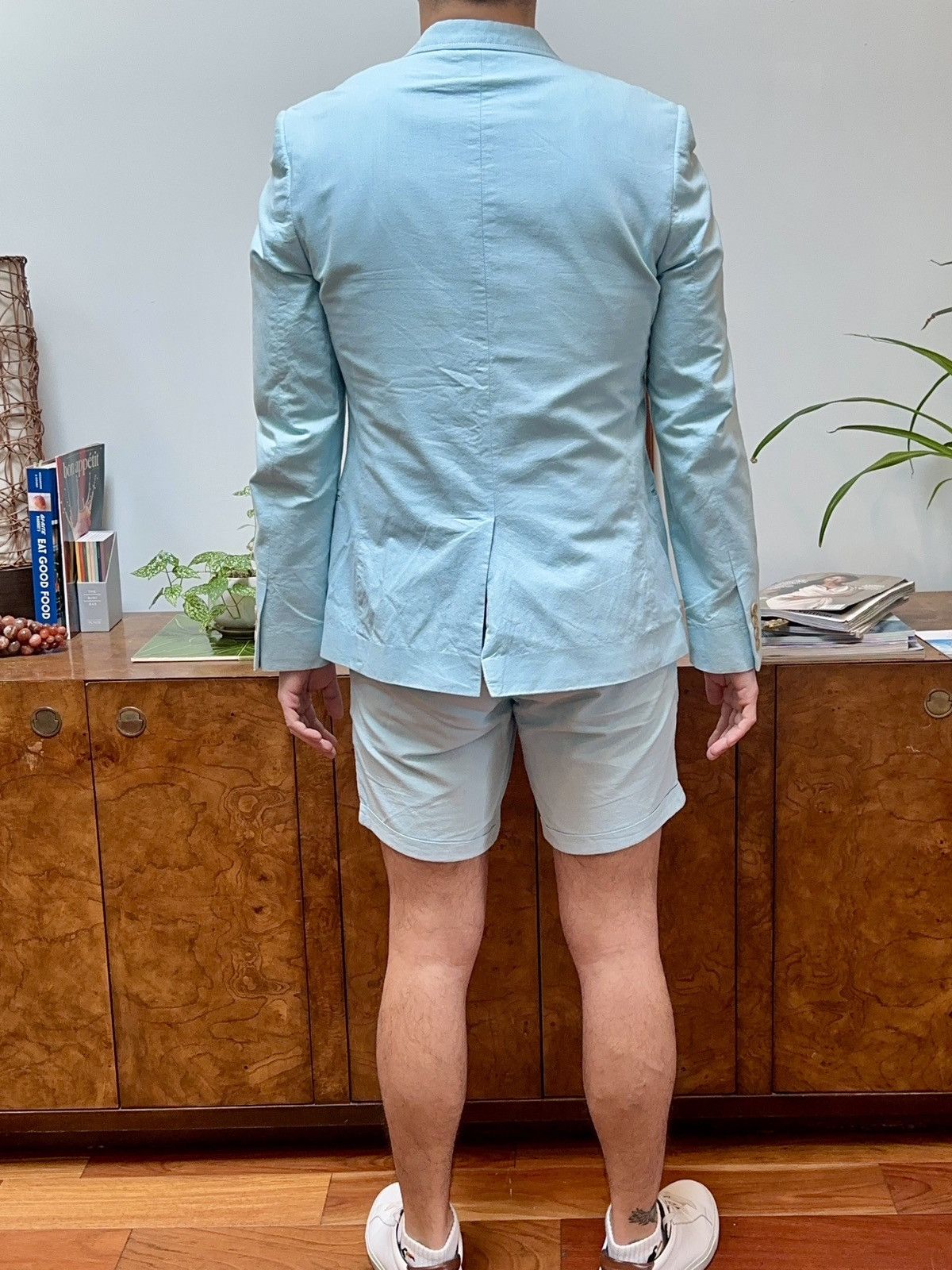 Topman Pastel Turquoise Summer Short Suit SET Size 38R - 4 Thumbnail