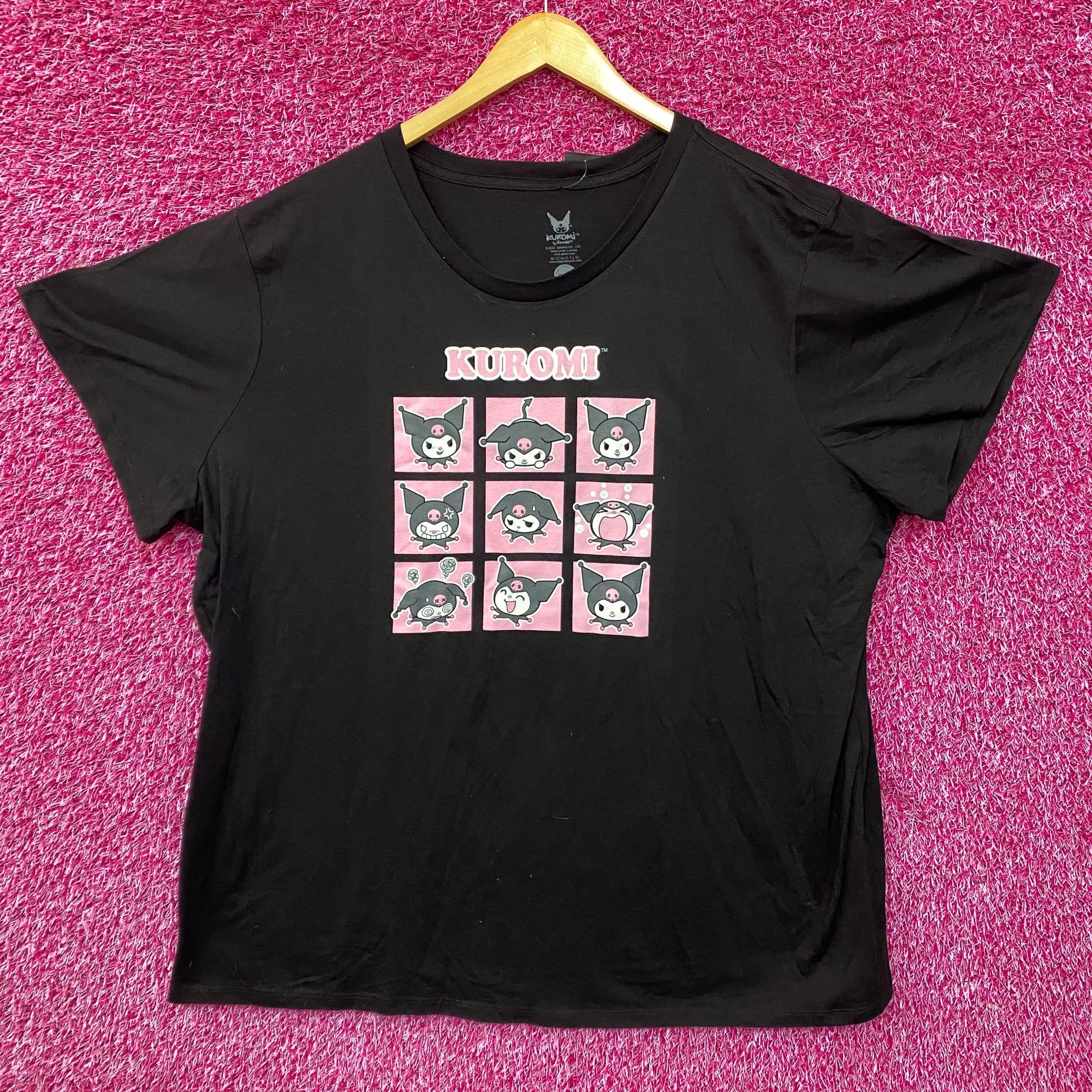 Other Sanrio Kuromi Grid Faces T-Shirt 2XL Size US XXL / EU 58 / 5 - 1 Thumbnail