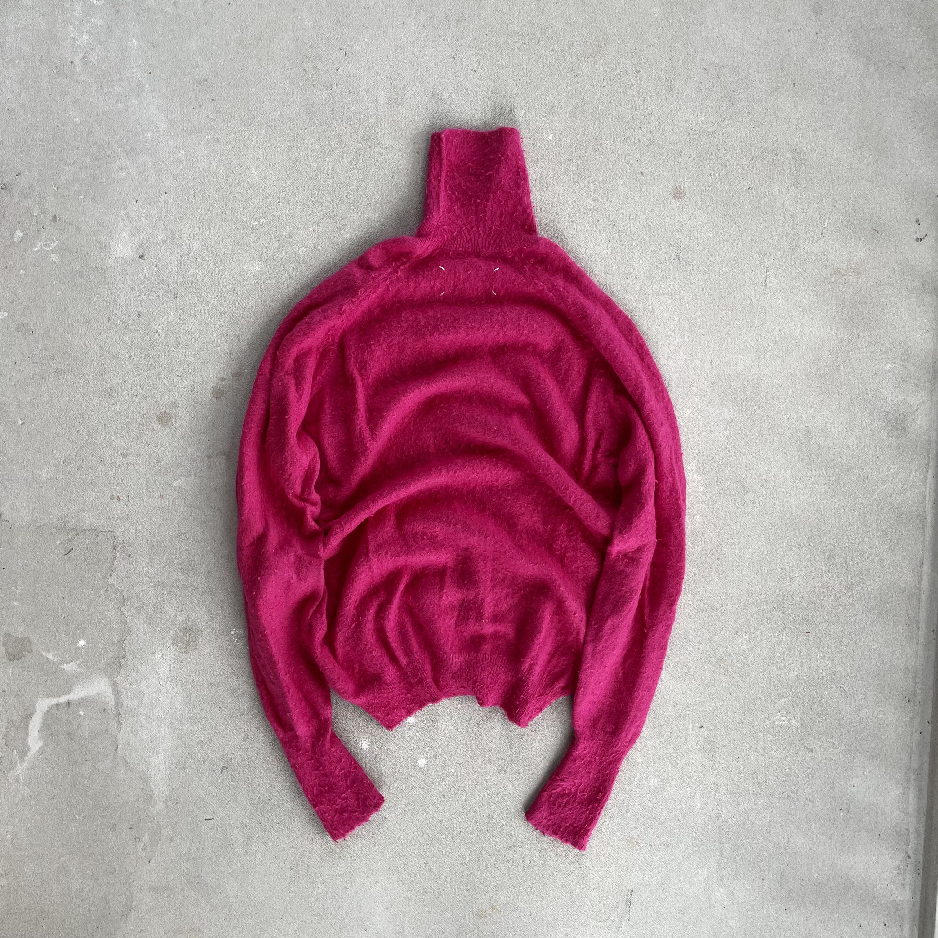 image of Maison Margiela White Label High Neck Sweater in Pink, Women's (Size Medium)