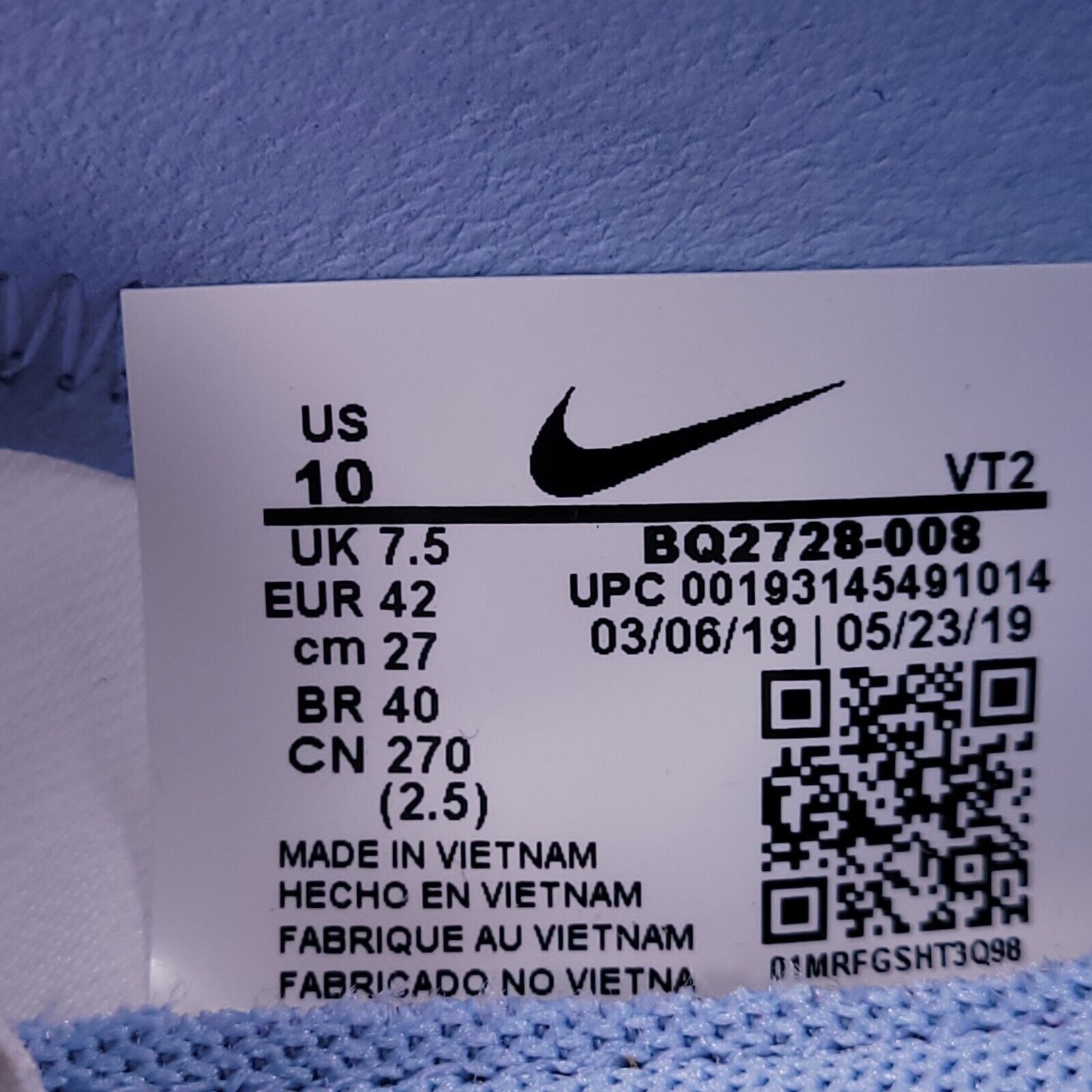Nike Nike React Element 55 Shoe Womens Size 10 BQ2728-008 White Size US 10 / IT 40 - 8 Thumbnail