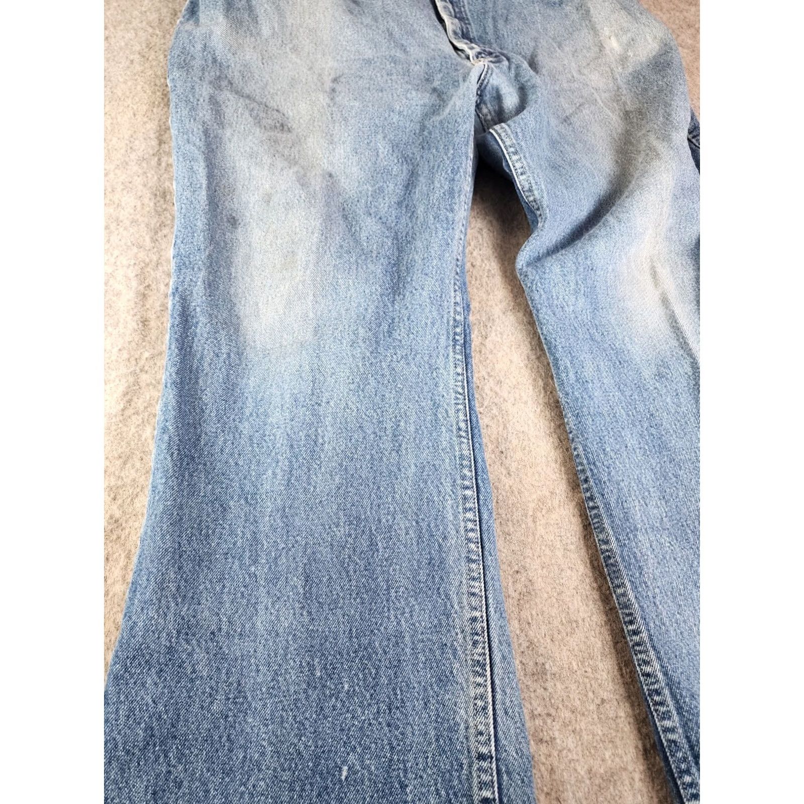 Denime Texas Jeans Men Jeans 44W 31L Blue Denim Cowboy USA Distressed Relaxed Straight 5-Pocket Regular Inseam 31" Vintage No Mens Size US 44 / EU 60 - 2 Thumbnail