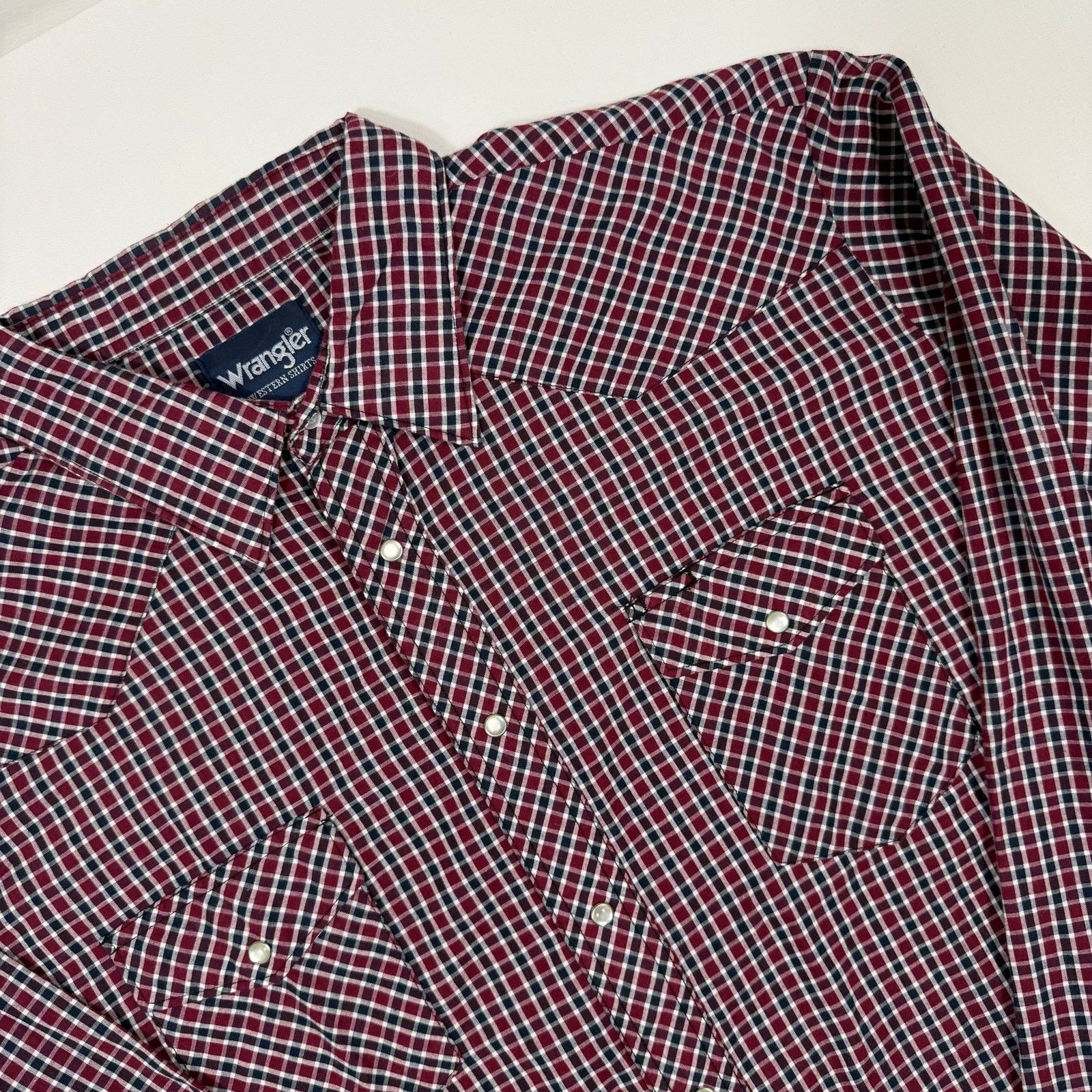 Wrangler Vintage Wrangler Western Pearl Snap Shirt Plaid Red XXL Size US XXL / EU 58 / 5 - 1 Thumbnail