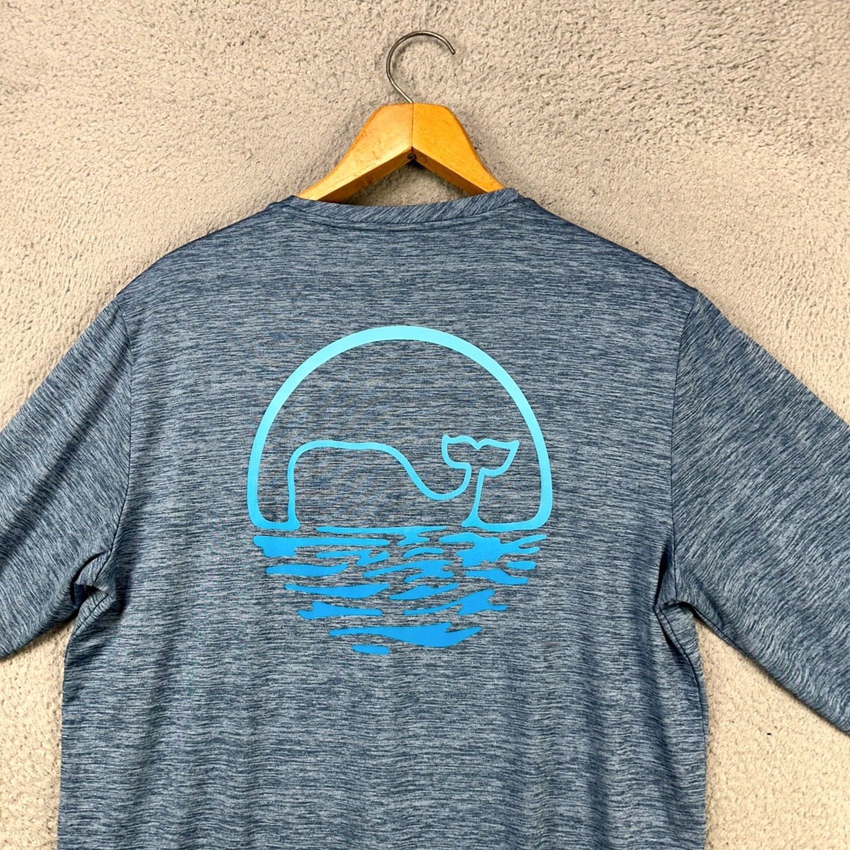 Vineyard Vines Vineyard Vines Performance Shirt Mens Medium Blue Pullover Crew Neck Logo Stretch Breathable Long Sleeve Running Cross Training Mens Size US M / EU 48-50 / 2 - 6 Thumbnail