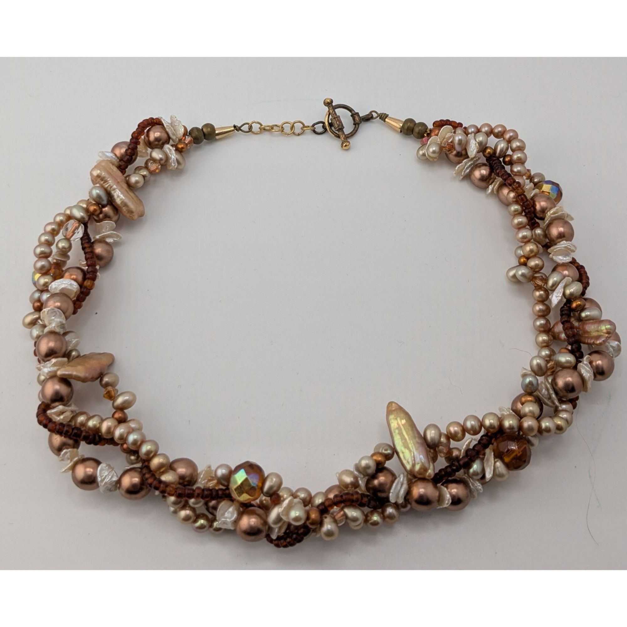 Handmade Vintage Handmade Mermaidcore Braided Freshwater Pearl & Glas Size ONE SIZE - 6 Thumbnail