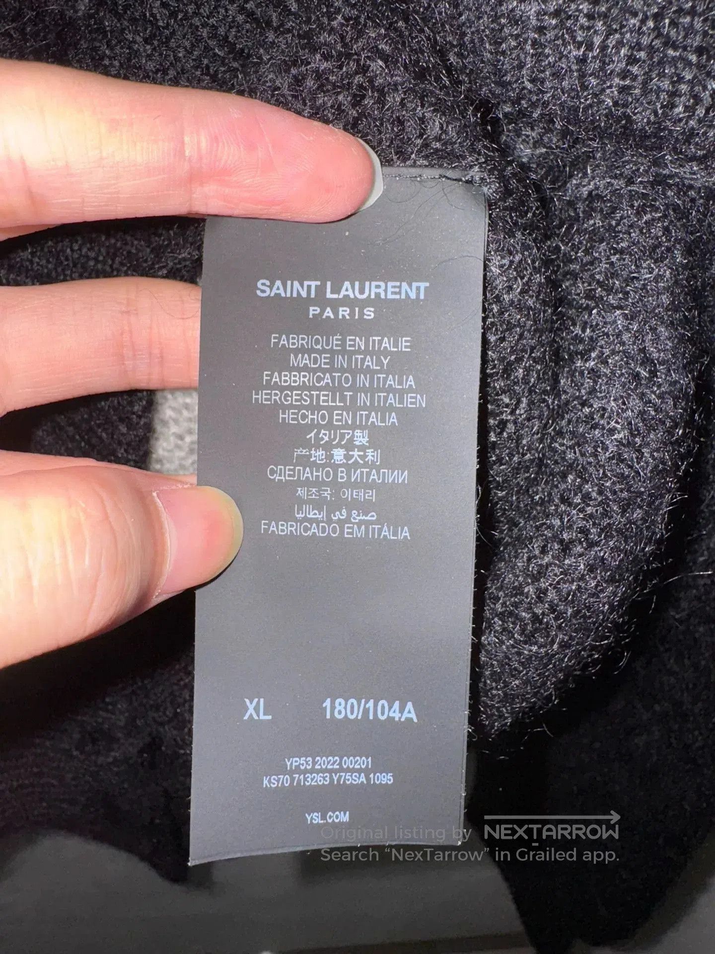 Yves Saint Laurent Saint Laurent Playboy Black Mohair Sweater. Size US XL / EU 56 / 4 - 6 Thumbnail