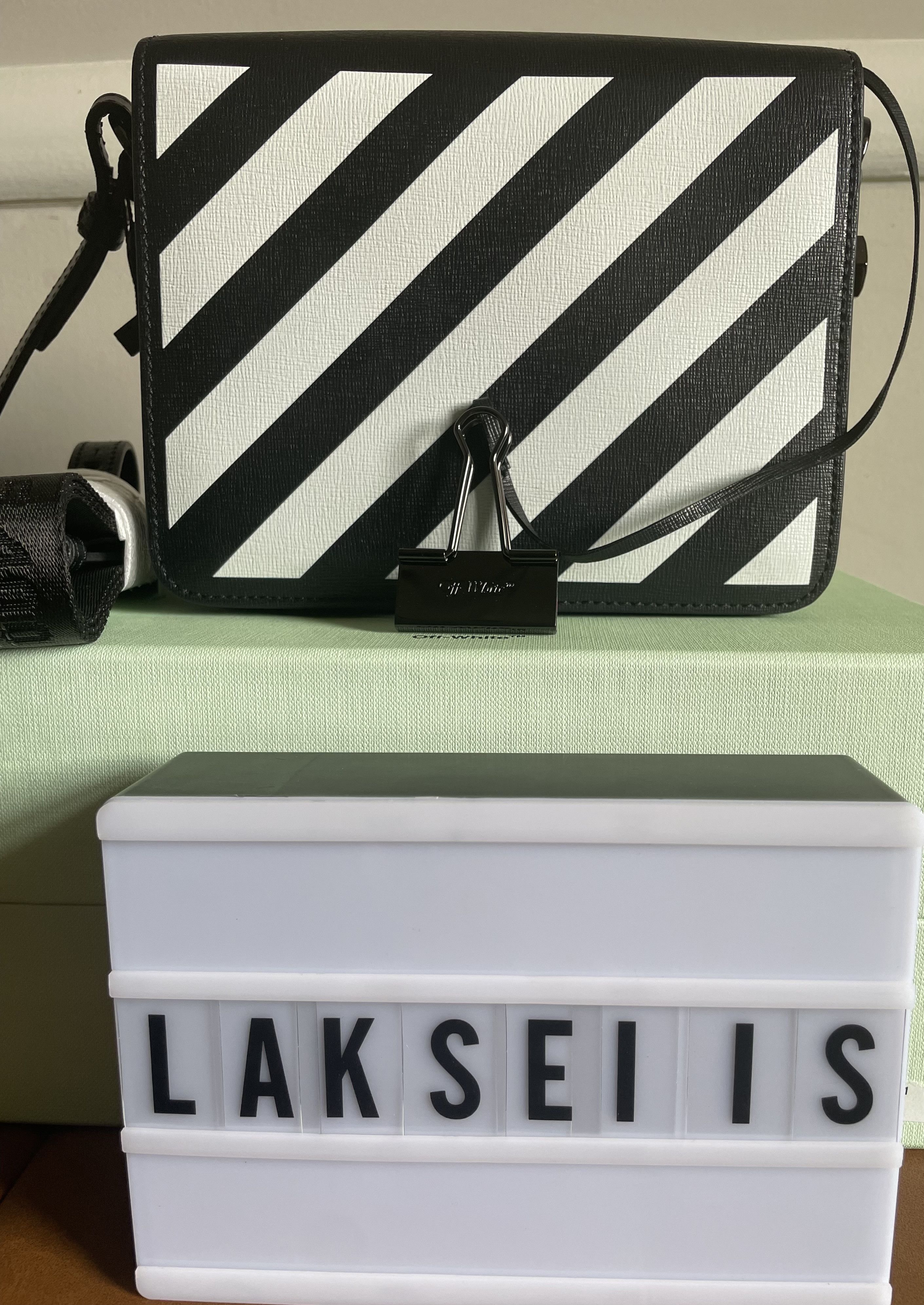 Off-White Diagonal Binder Clip Bag Size ONE SIZE - 9 Thumbnail