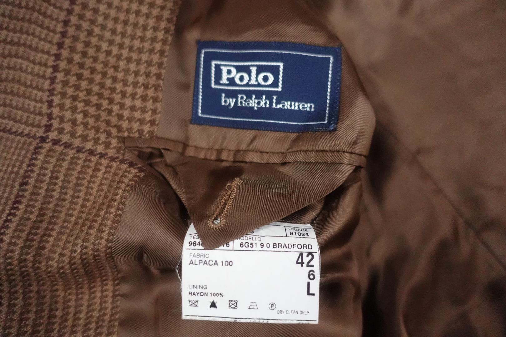 Polo Ralph Lauren Polo Ralph Lauren Blazer Jacket Herringbone Brown Wool 42L Size 42L - 5 Thumbnail