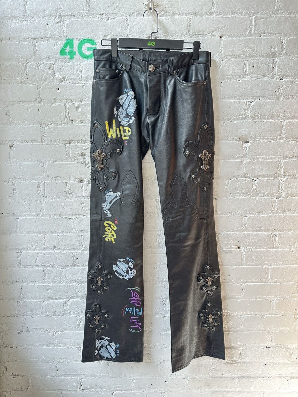 Chrome Hearts CHROME HEARTS MATTYBOY FLUR LEATHERS 29 30 31 Size US 30 / EU 46 - 1 Thumbnail
