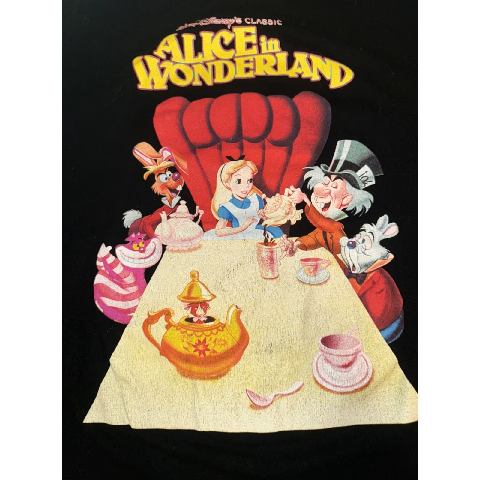 Disney Disney T-Shirt Men XL Black Alice And Wonderland Tea Party 22x27 Size US XL / EU 56 / 4 - 2 Thumbnail