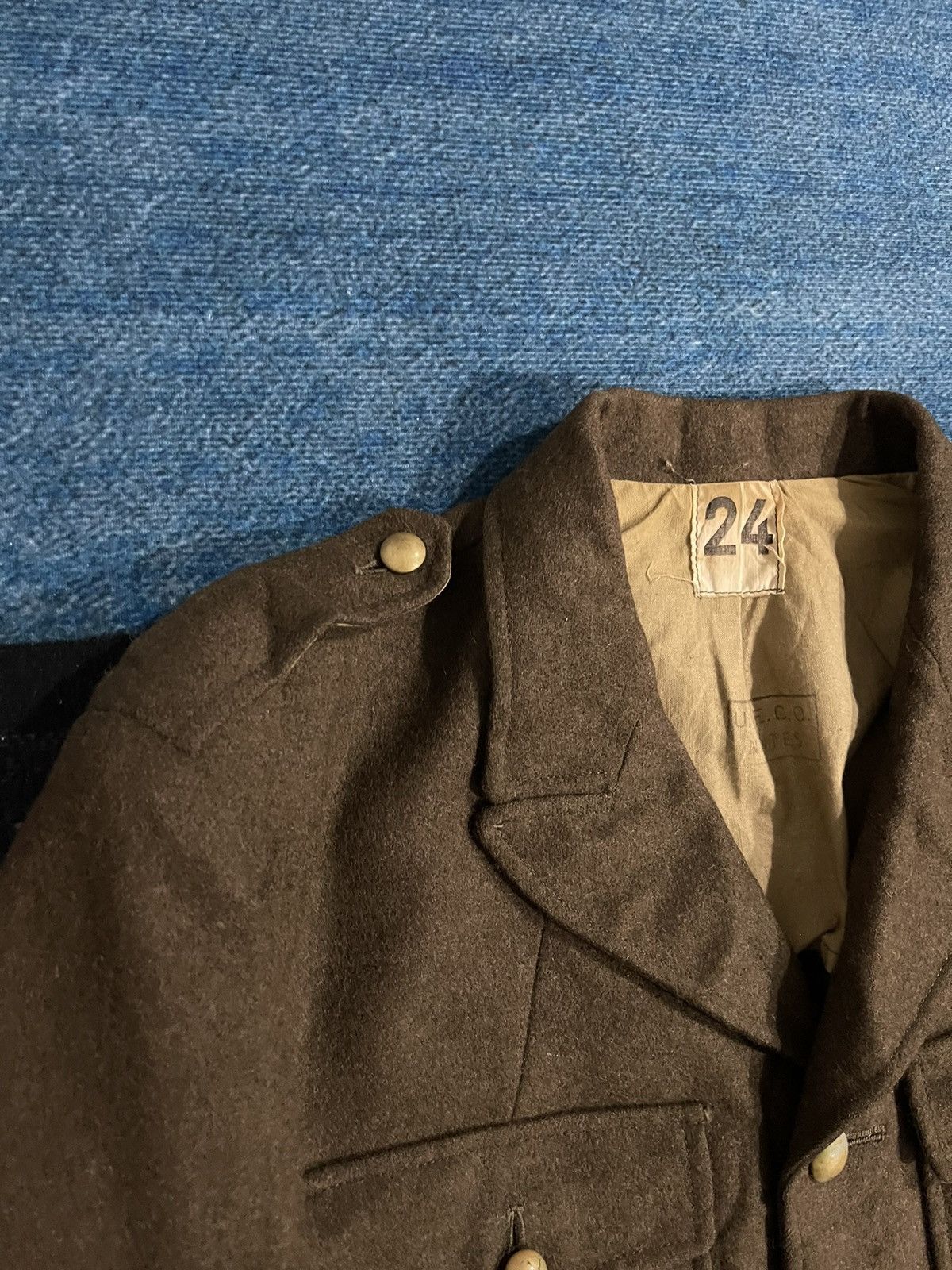 Vintage Vintage 1940-1950 French Military Army Wool Jacket Size M / US 6-8 / IT 42-44 - 10 Thumbnail