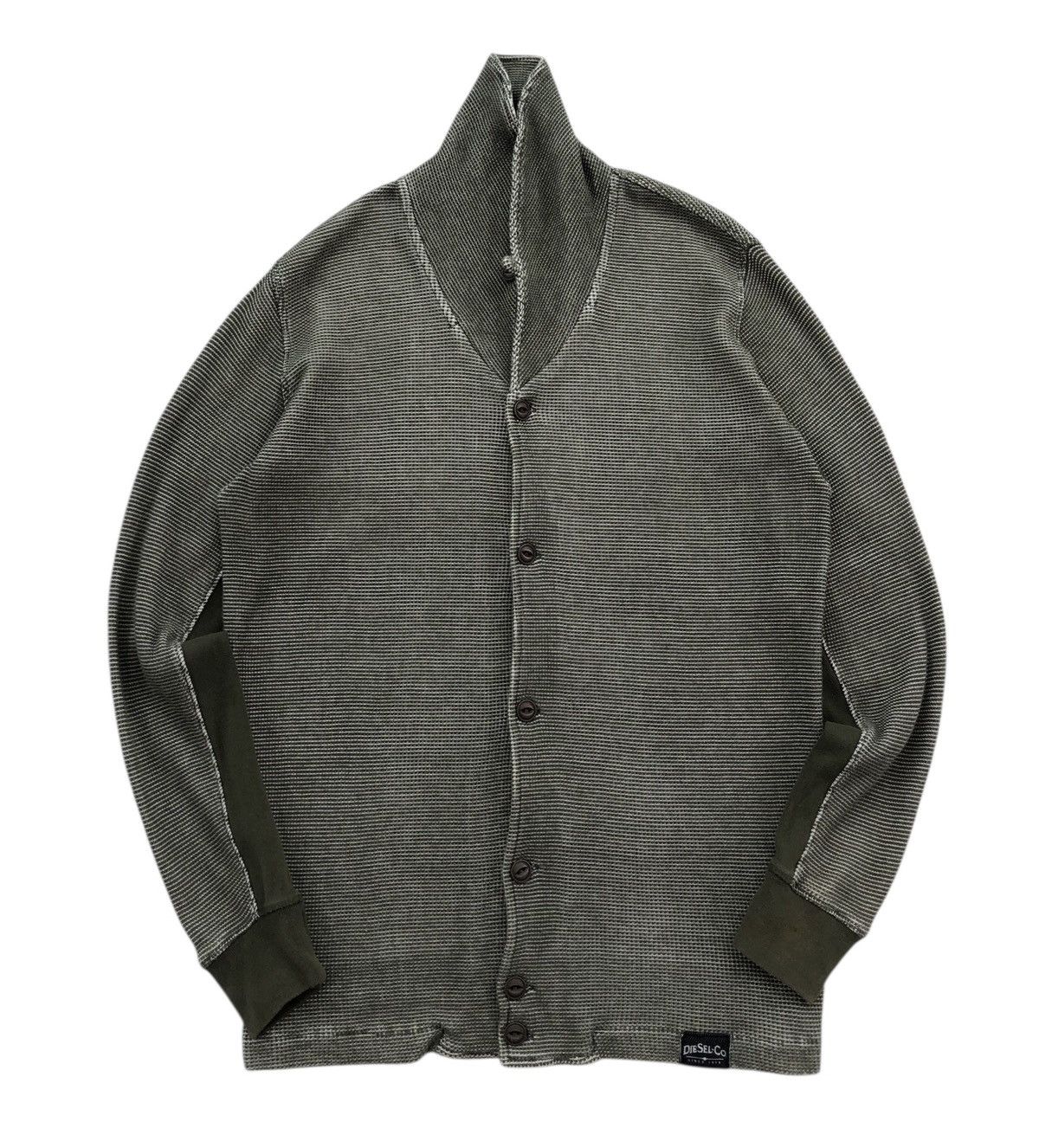 Diesel Diesel-Co. Workwear Waffle Buttoned Shawl kara Cardigan Size US S / EU 44-46 / 1 - 9 Thumbnail