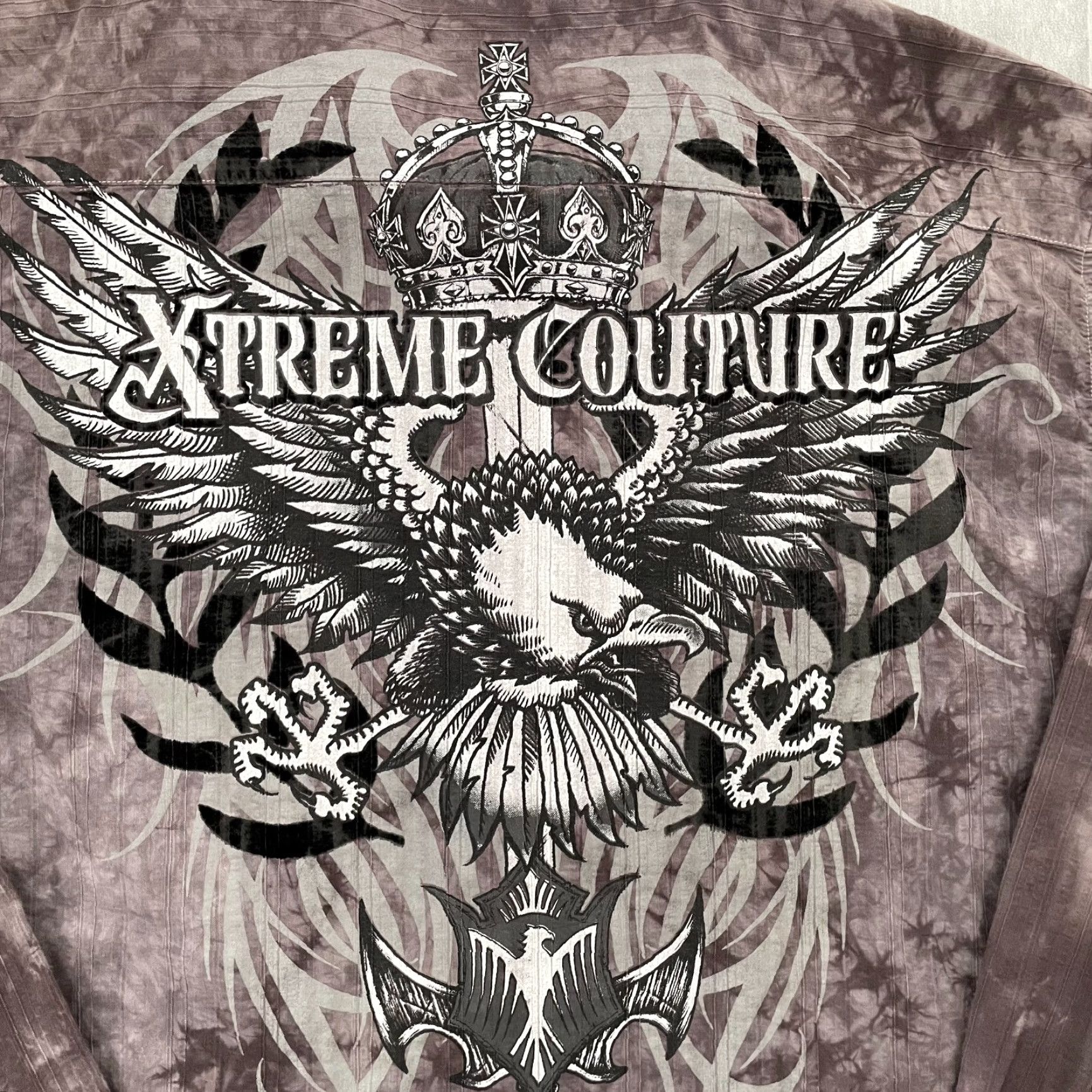 Vintage VINTAGE Xtreme Couture Shirt Men 2XL Purple Long Sleeve Button-Up Graphic Logo MM A MMA 90s/Classic Décor (Adult) Mens Size US XXL / EU 58 / 5 - 3 Thumbnail
