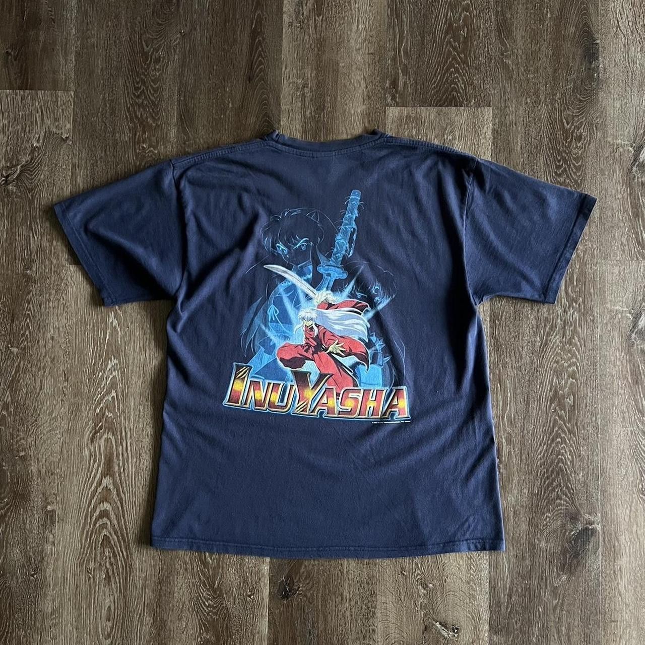 image of 2003 Inuyasha Anime Cartoon Network T-Shirt Size L in Navy, Men's