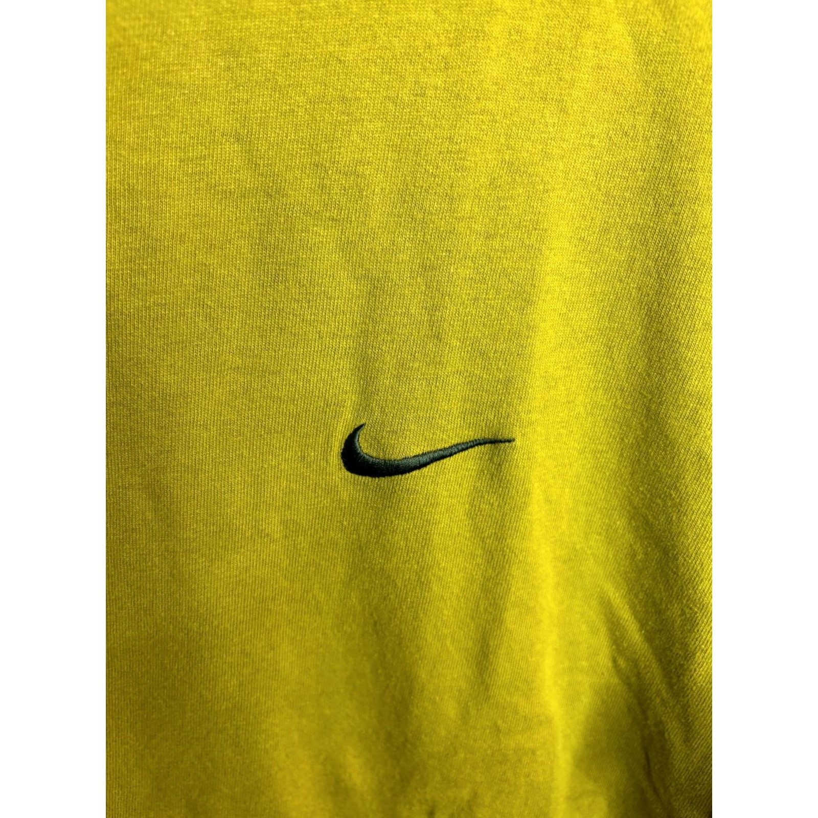 Nike Nike Crew T-Shirt Mens L Yellow 90s Nike Air Logo USA Made Vintage 5843 Size US L / EU 52-54 / 3 - 2 Thumbnail