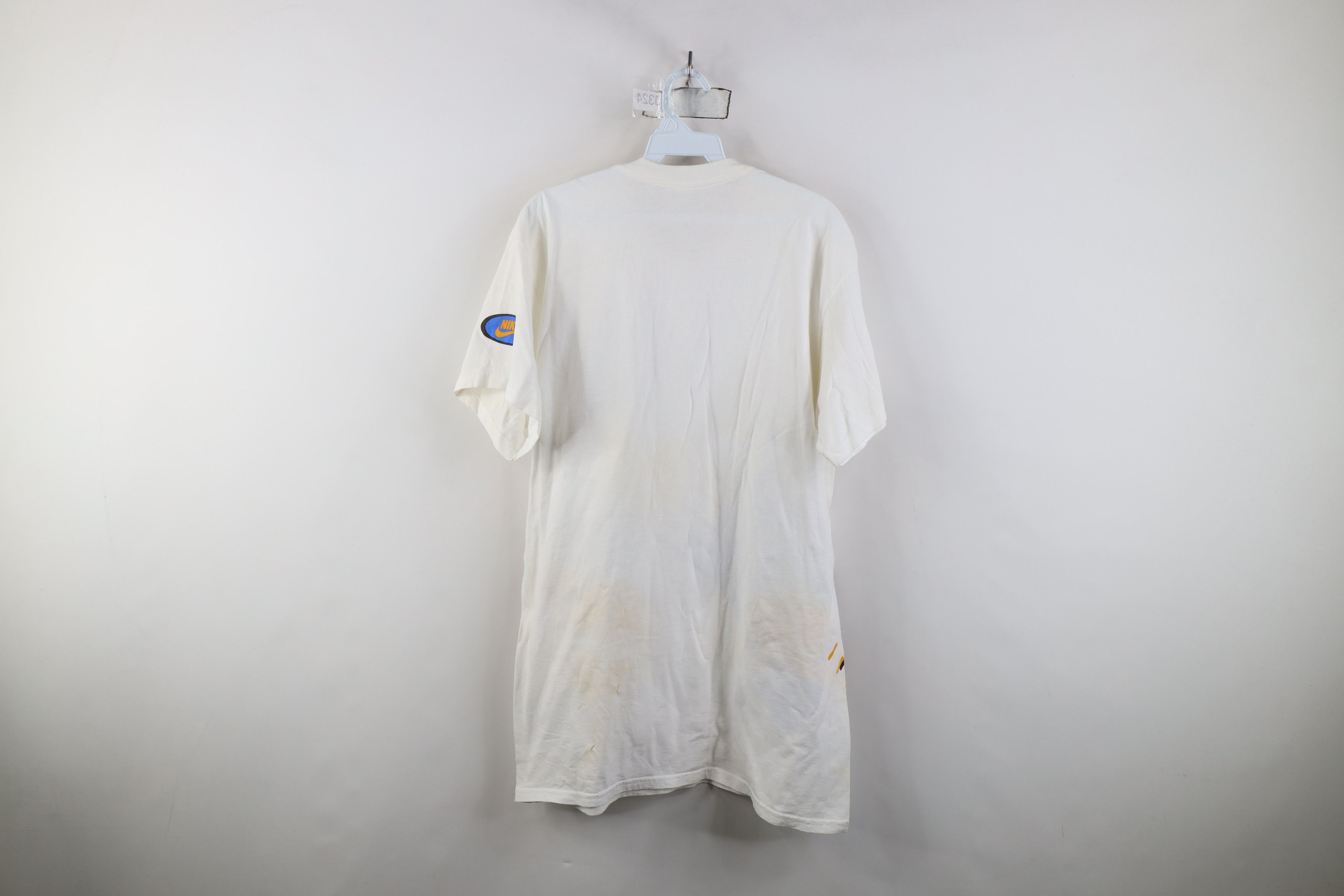 Nike Vintage 90s Nike Abstract Spell Out T-Shirt White USA Size US XL / EU 56 / 4 - 12 Thumbnail