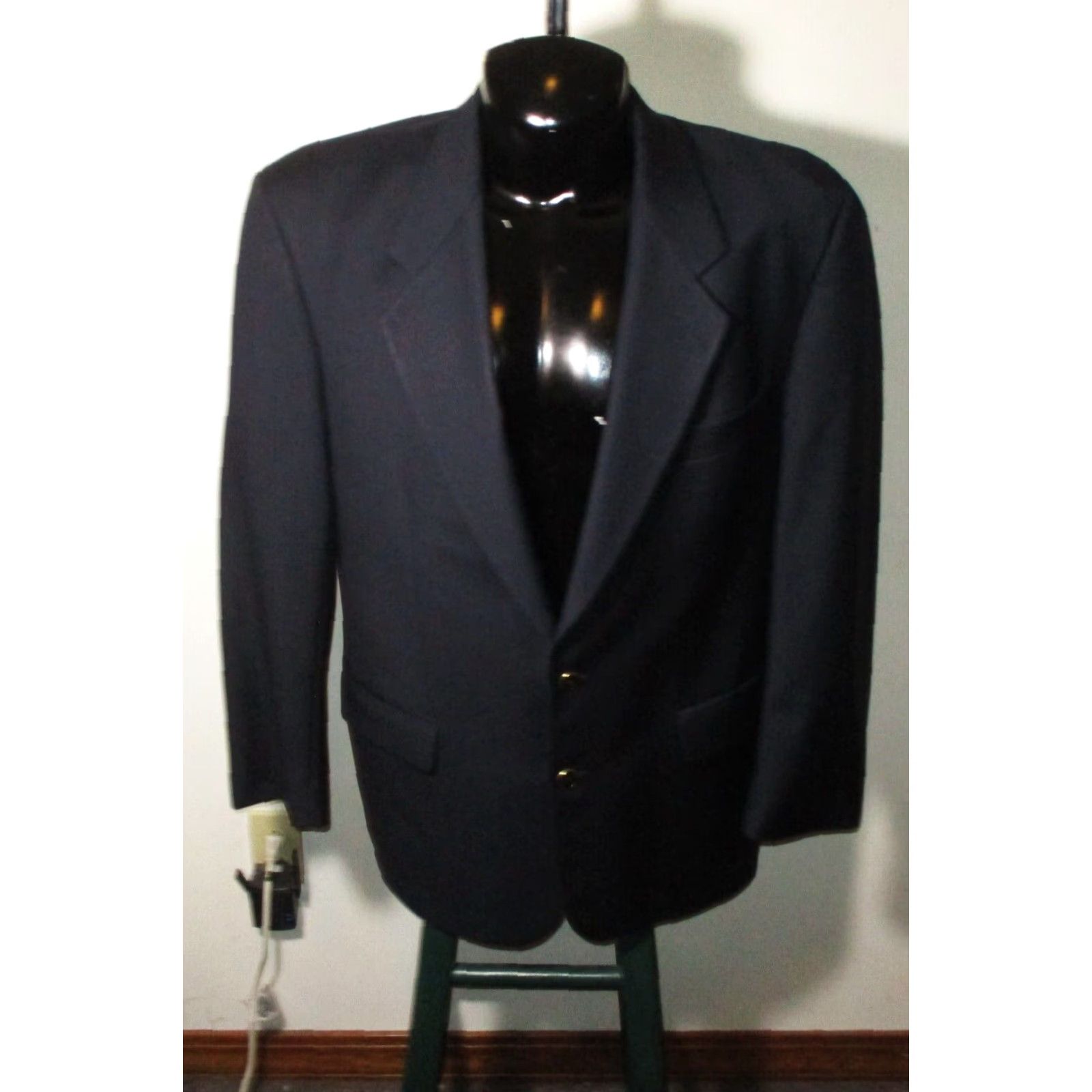 Vintage BAUMLER Avantgarde Blue Wool Blazer Jacket Size 44R Men’s Size 44R - 2 Thumbnail