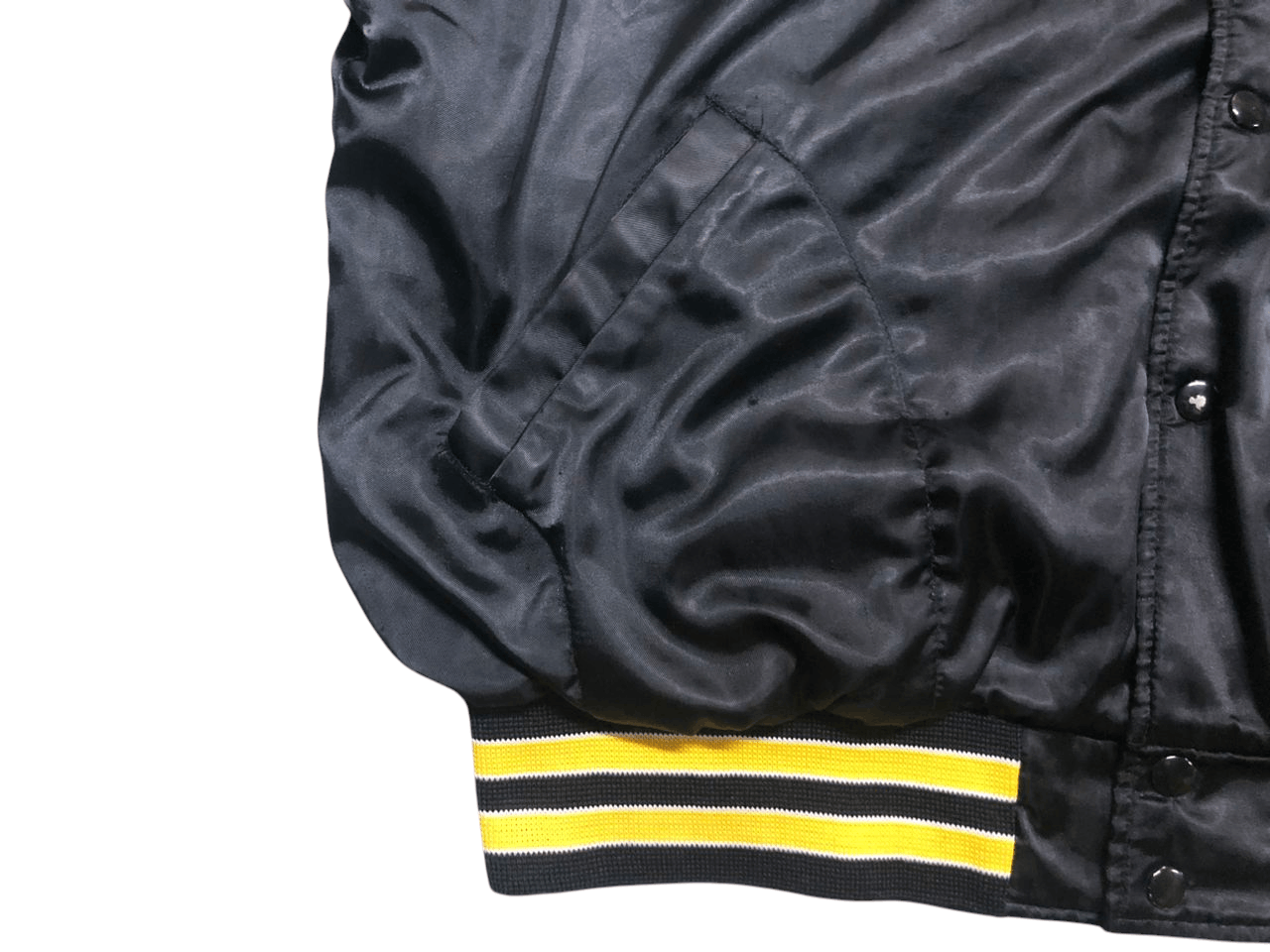 Vintage Vintage 80s Aristo Jac Sattin Bomber Jacket Distressed Size US L / EU 52-54 / 3 - 12 Thumbnail