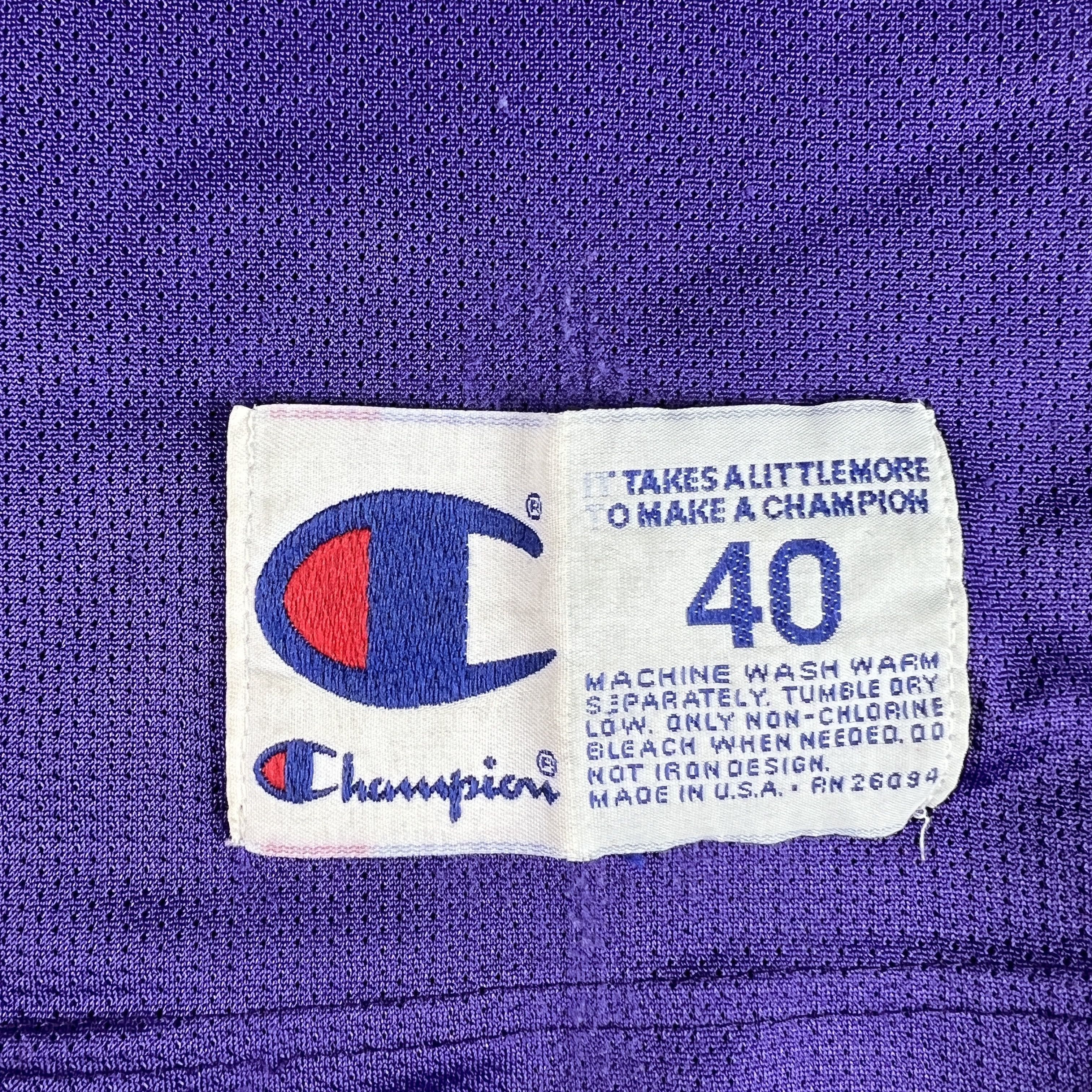 Champion × NBA × Vintage VTG 90s Champion NBA Larry Johnson Charlotte Hornets Jersey Size US M / EU 48-50 / 2 - 2 Thumbnail