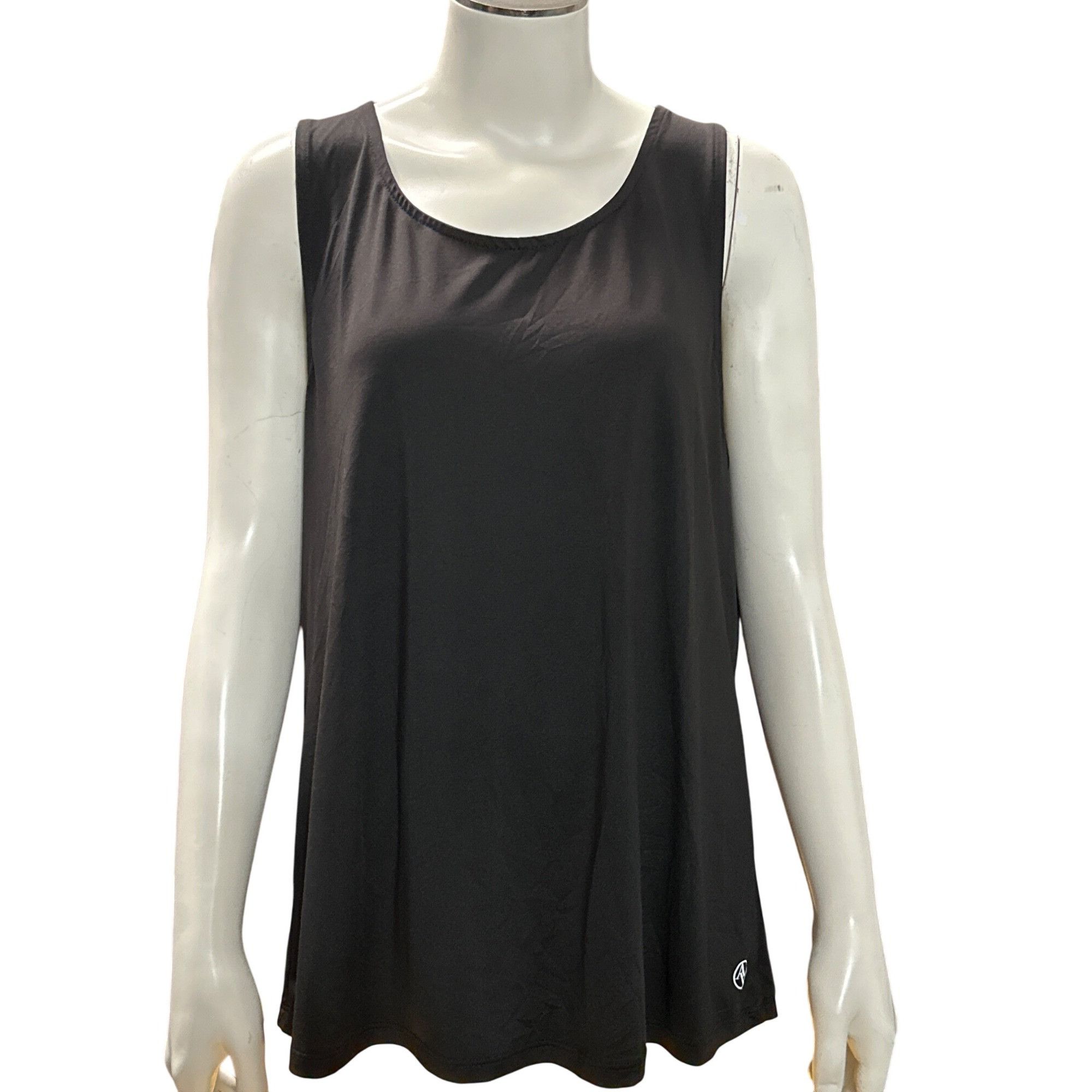 Other Adrienne Vittadini Sport Black Tank Top LG Stretchy Cross Ba Size L / US 10 / IT 46 - 1 Thumbnail