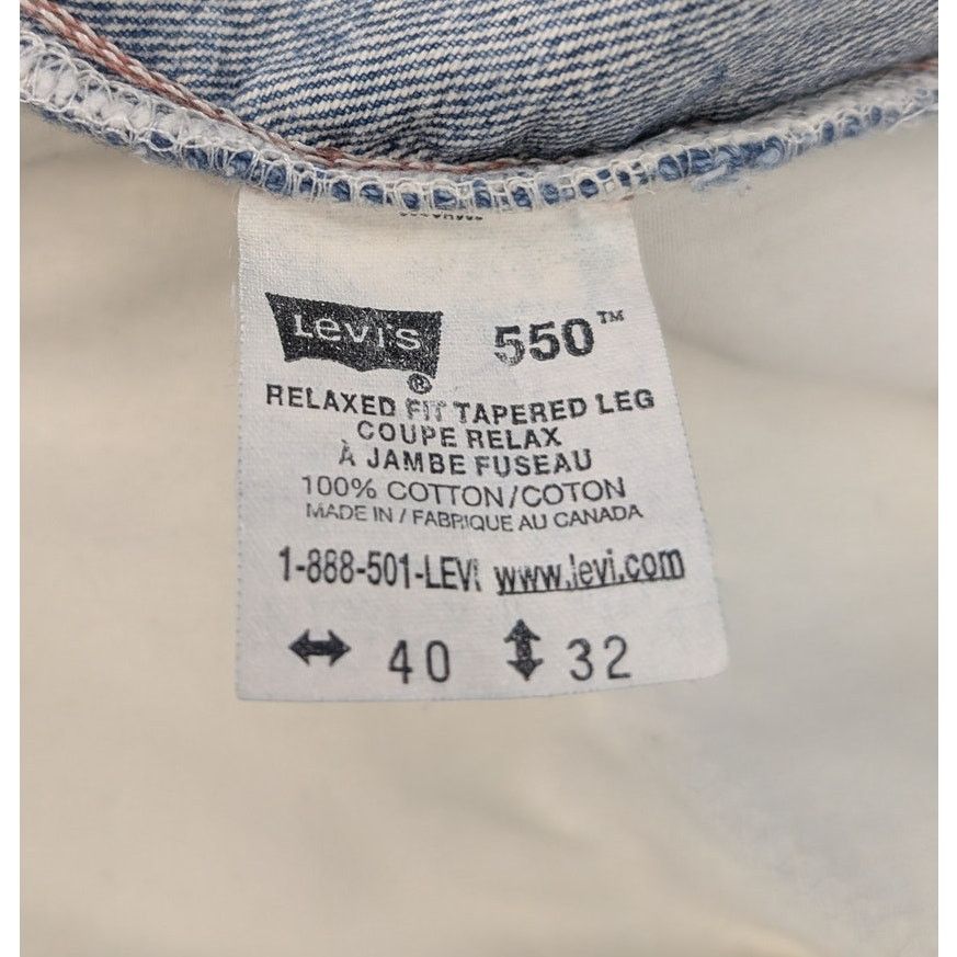 Levi's × Vintage Vintage Levis 550 Relaxed Fit washed blue denim jeans Size US 39 - 4 Thumbnail