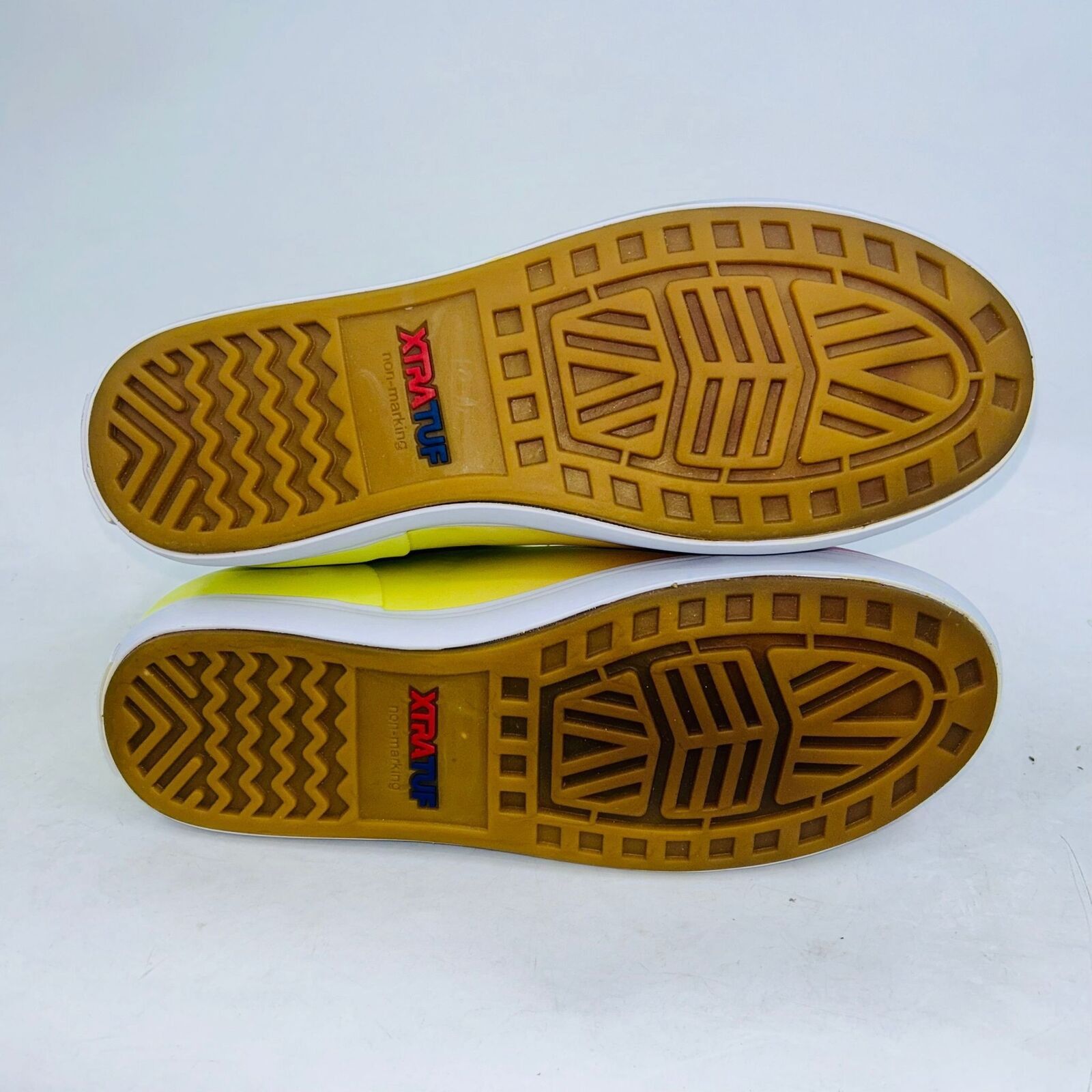 XTRATUF WOMENS BROWN YELLOW AURORA ANKLE DECK BOOTS SIZE 9B