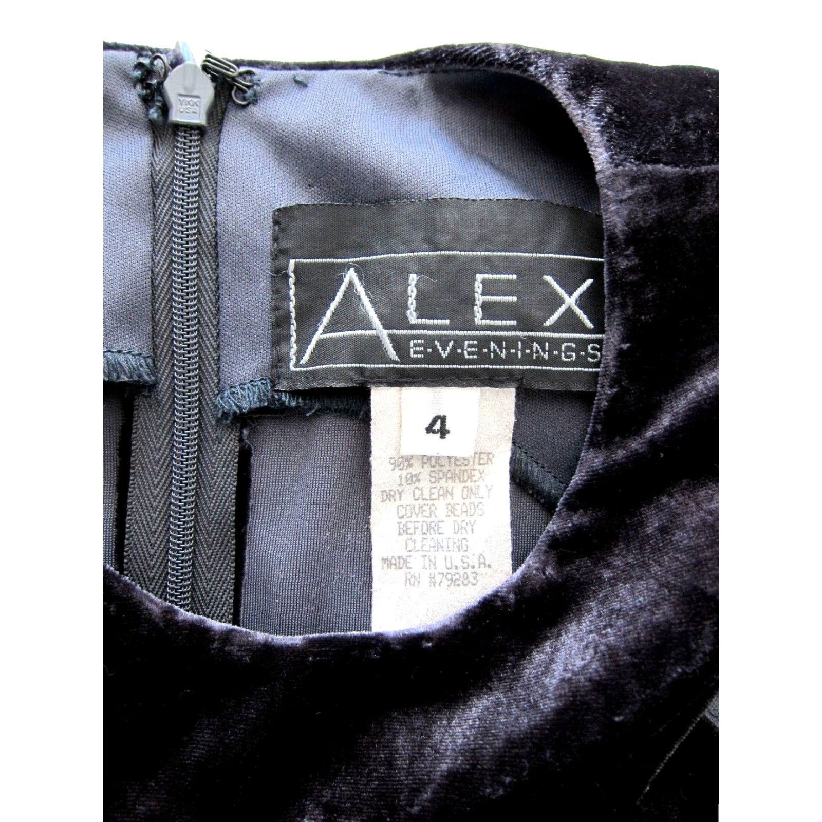 Alex Evenings VINTAGE Alex Evenings Grey Velvet Stretch Long Maxi Formal Tank Dress Women 4 Size S / US 4 / IT 40 - 4 Thumbnail