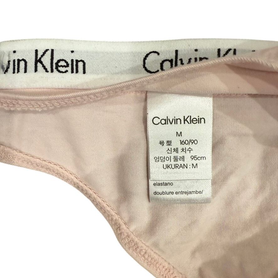 Calvin Klein Calvin Klein Logo Thong in Blush Pink, Size M Size ONE SIZE - 3 Thumbnail