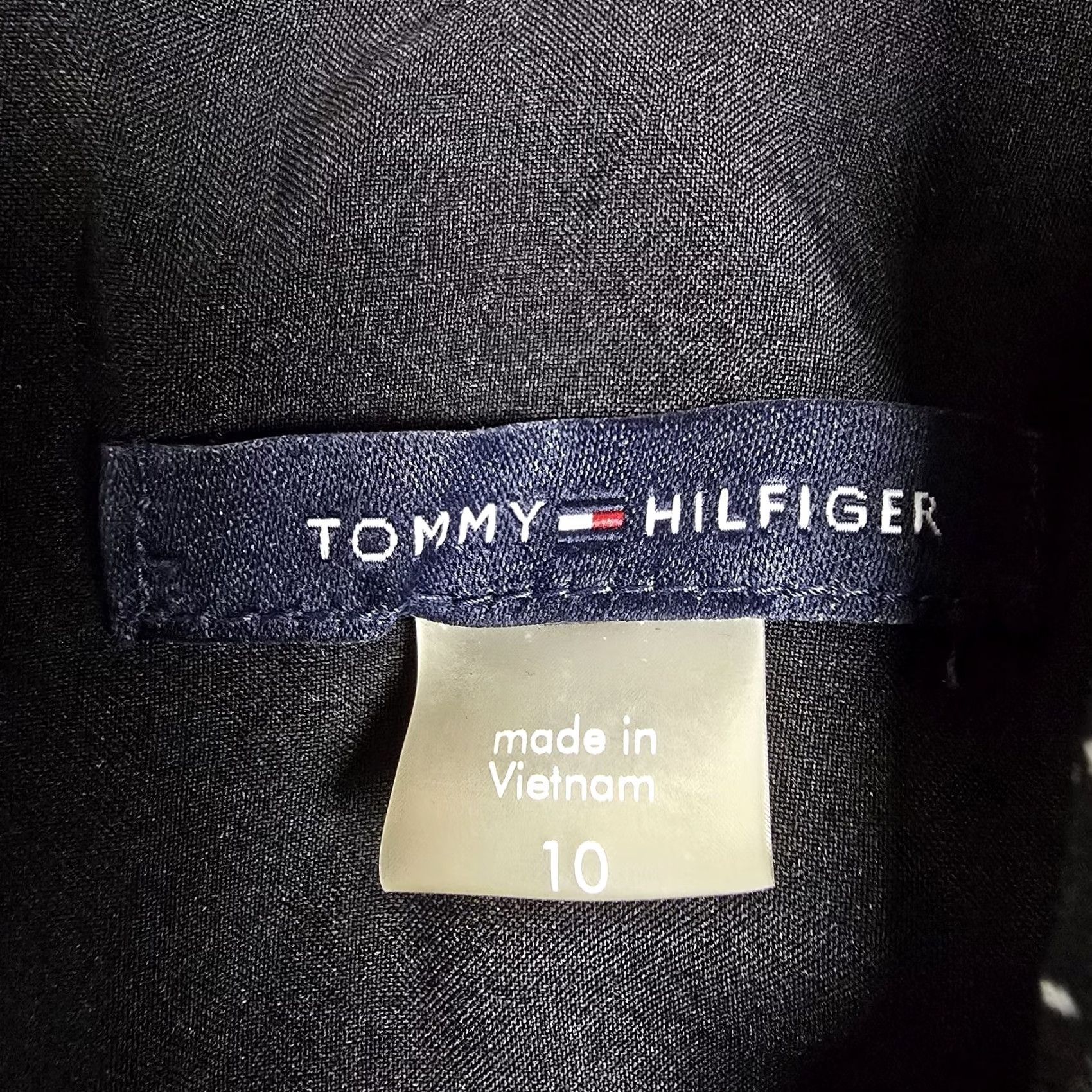 Tommy Hilfiger Tommy Hilfiger Dress Womens Black Stripe Wrap Sheath Belted Long Sleeve Work 10 Size L / US 10 / IT 46 - 6 Thumbnail