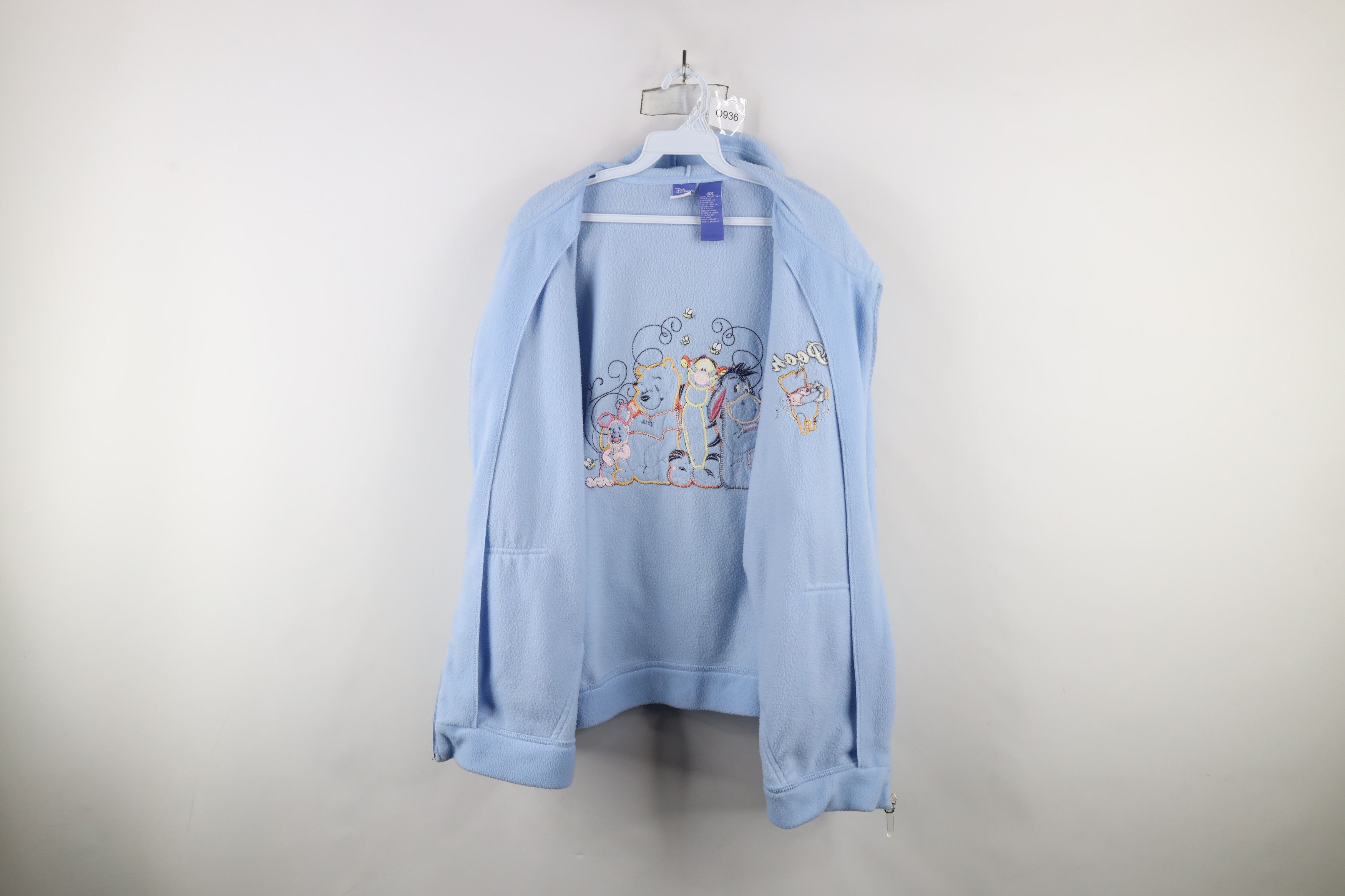 Disney × Vintage Vintage 90s Disney Winnie the Pooh Full Zip Hoodie Carolina Size 3XL / US 20-22 - 9 Thumbnail