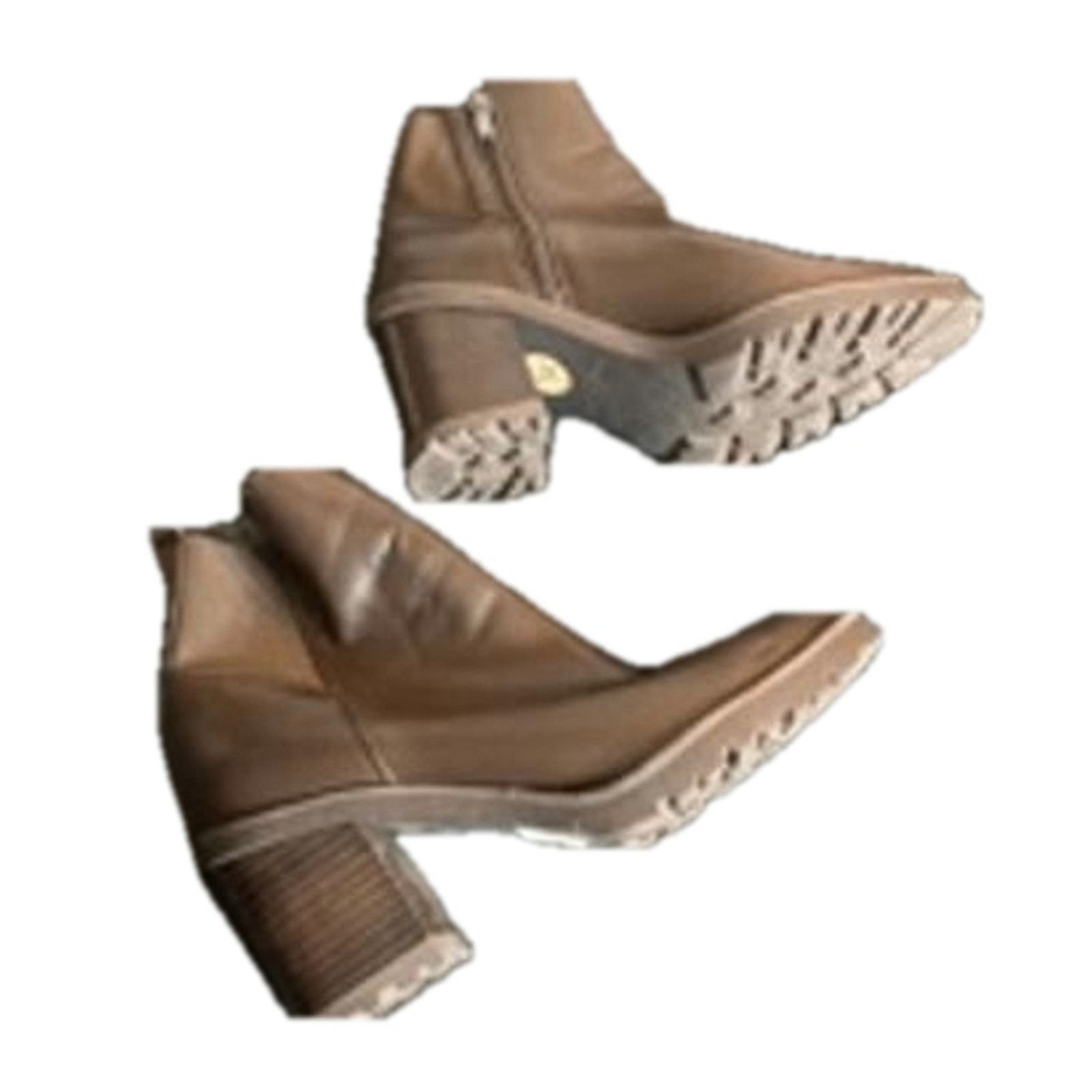 Franco Sarto Franco Sarto Brown Ankle Boots Tallon Block Heel Zip 7.5M Size US 7.5 / IT 37.5 - 3 Thumbnail