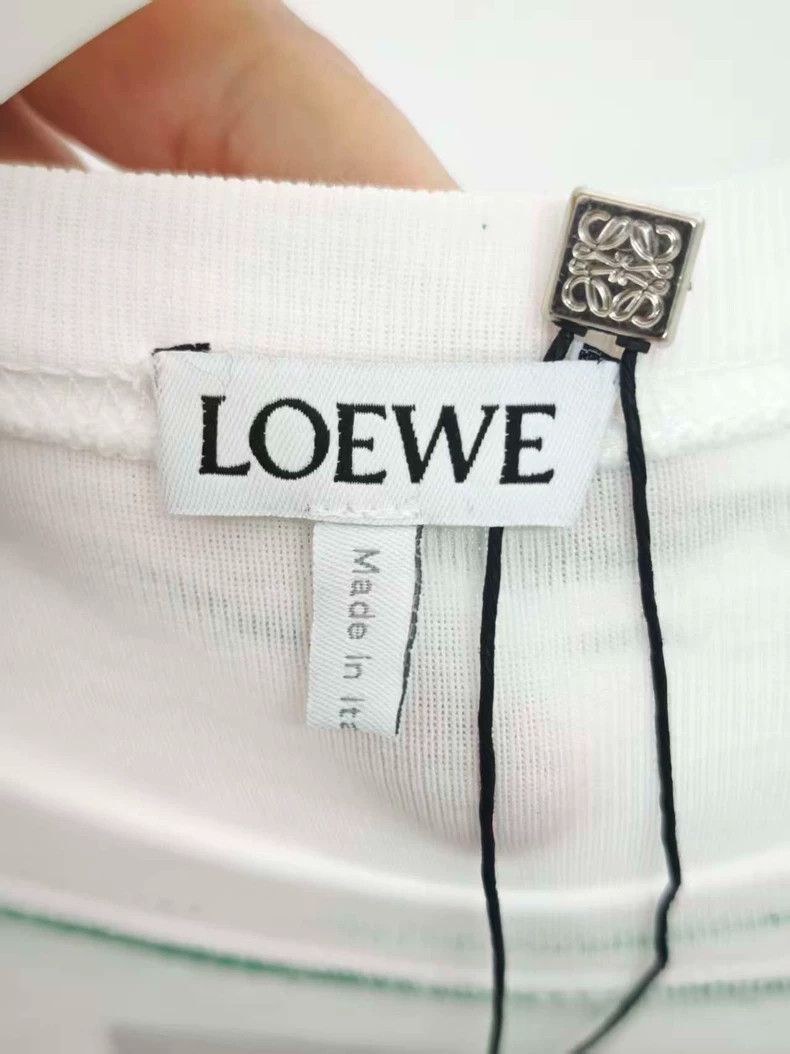 Loewe LOEWE White and green short-sleeved T-shirt Size S / US 4 / IT 40 - 3 Thumbnail