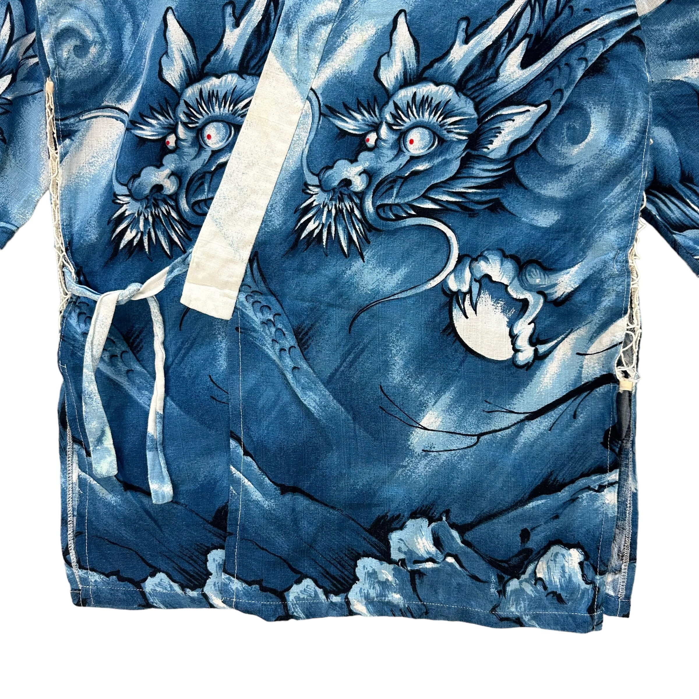Japanese Brand Vintage Kimono Sea Dragon Graphic Printed Fullprint #A2-0042 Size US M / EU 48-50 / 2 - 3 Thumbnail