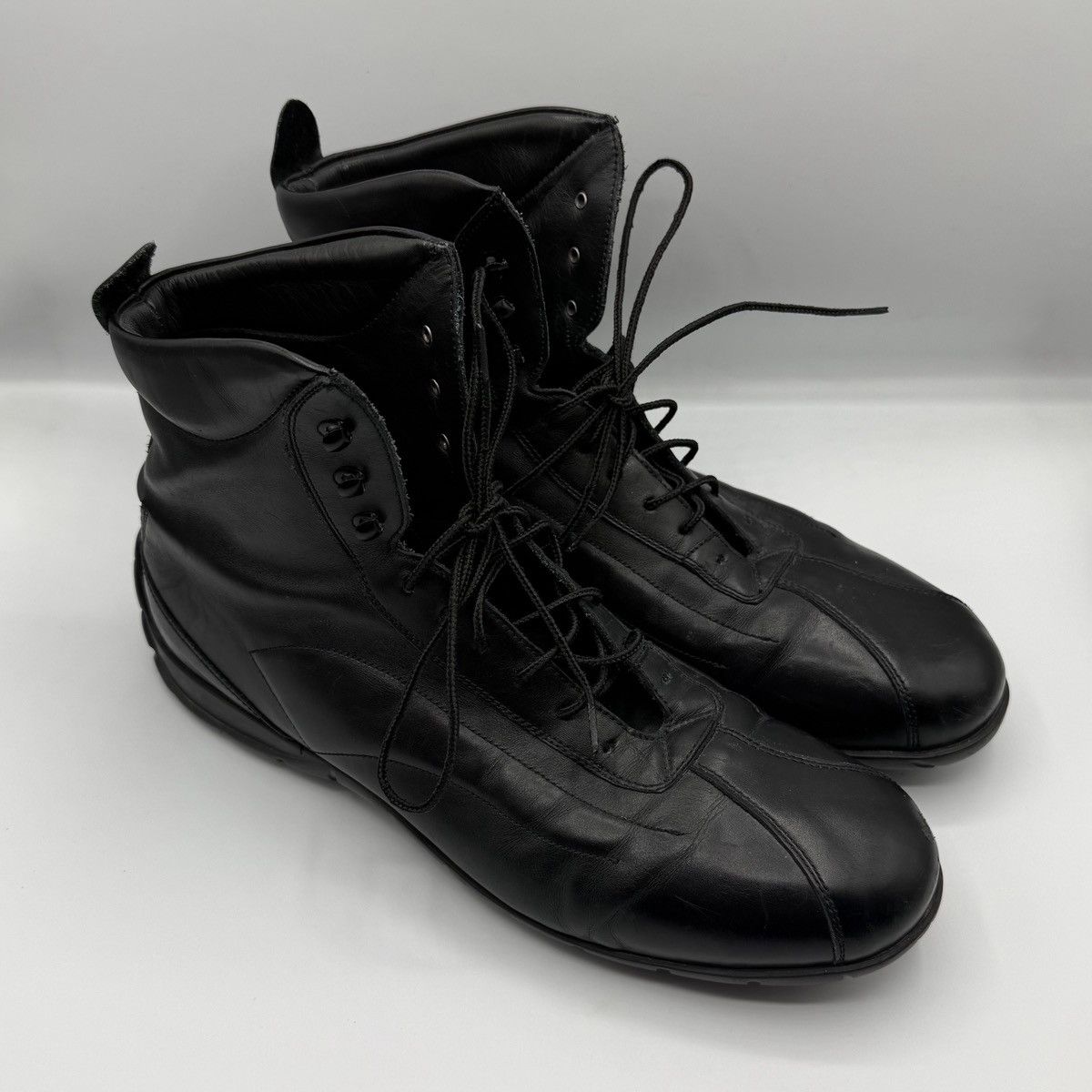 Pirelli Pirelli Tire Made In Italy Motorcycle Riding Leather Boots Size US 12 / EU 45 - 4 Thumbnail