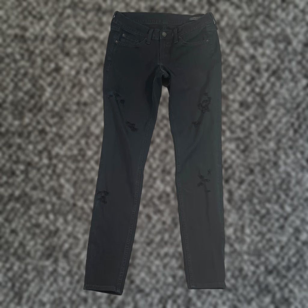 Rag & Bone VINTAGE? Wait it's Rag & Bone Ankle Skinny Jeans Womens 28 Black Stretch Distressed Size 28" / US 6 / IT 42 - 1 Thumbnail