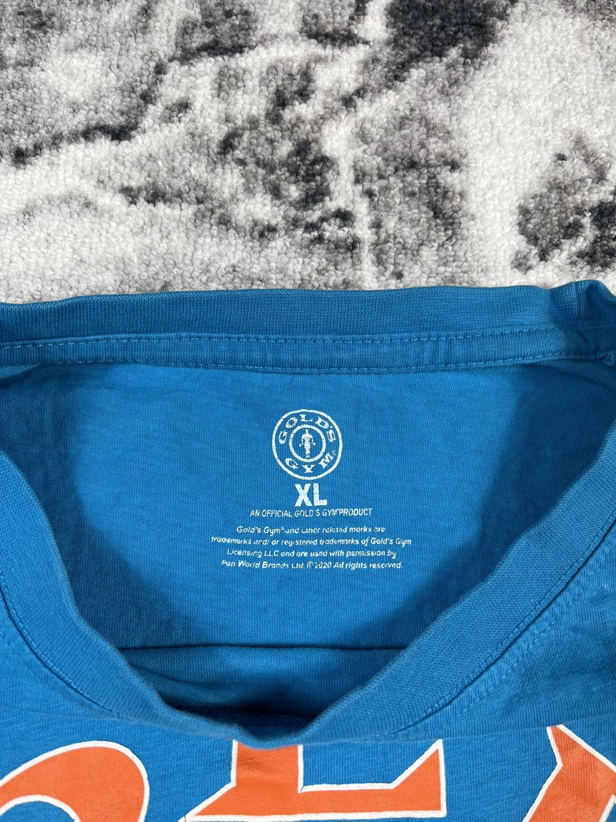 Vintage Gold’s Gym Muscle Graphic T-Shirt Blue Vintage Style Size US XL / EU 56 / 4 - 5 Thumbnail