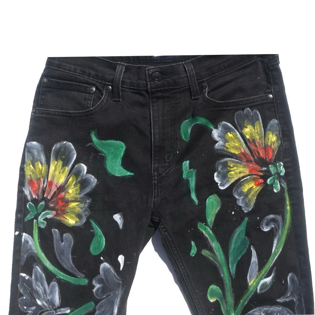 Levi's Abstract growing flower jeans Size US 32 / EU 48 - 13 Thumbnail