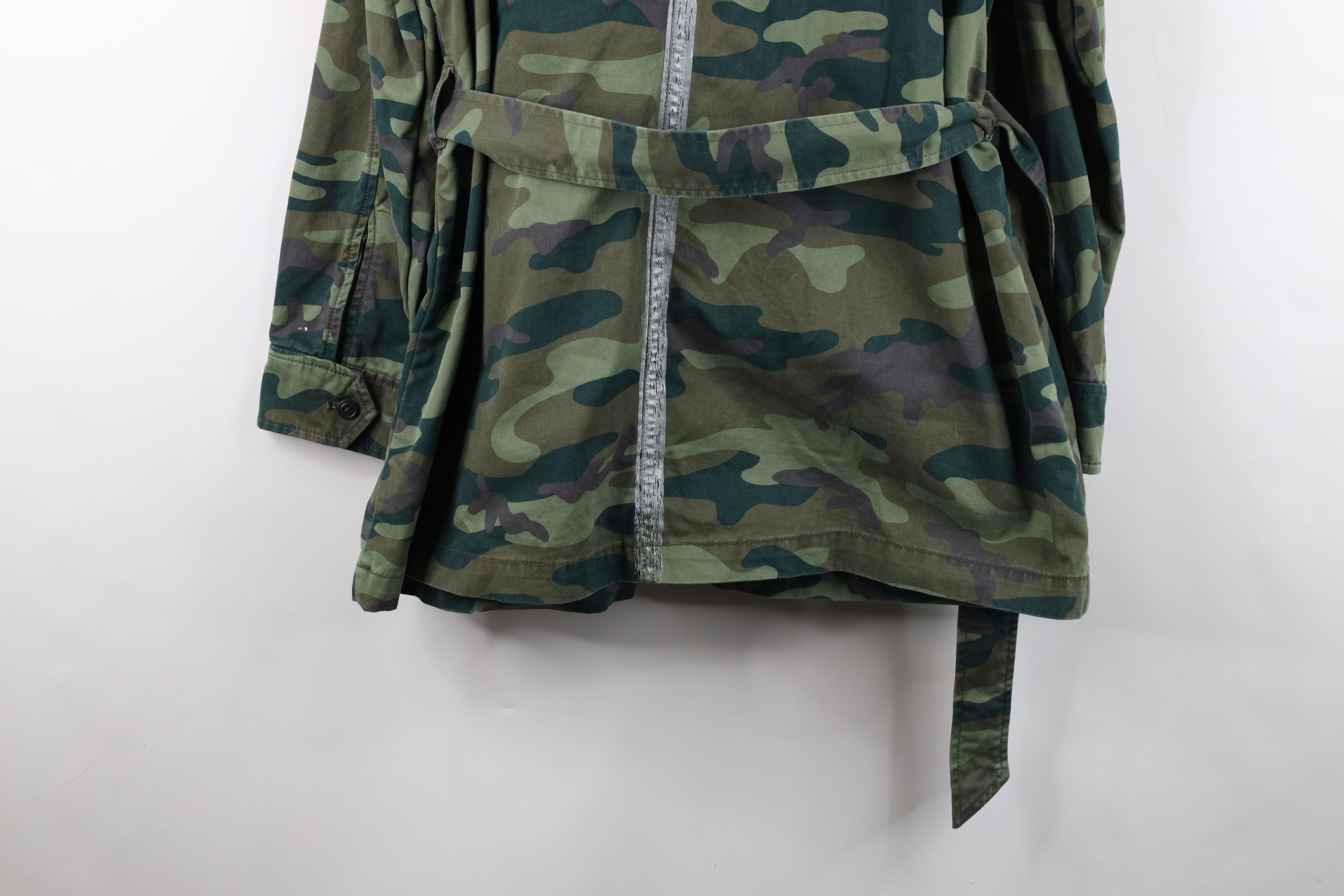 Gap Vintage Y2K Gap Camouflage Military Field Jacket Trench Coat Size XL / US 12-14 / IT 48-50 - 16 Thumbnail