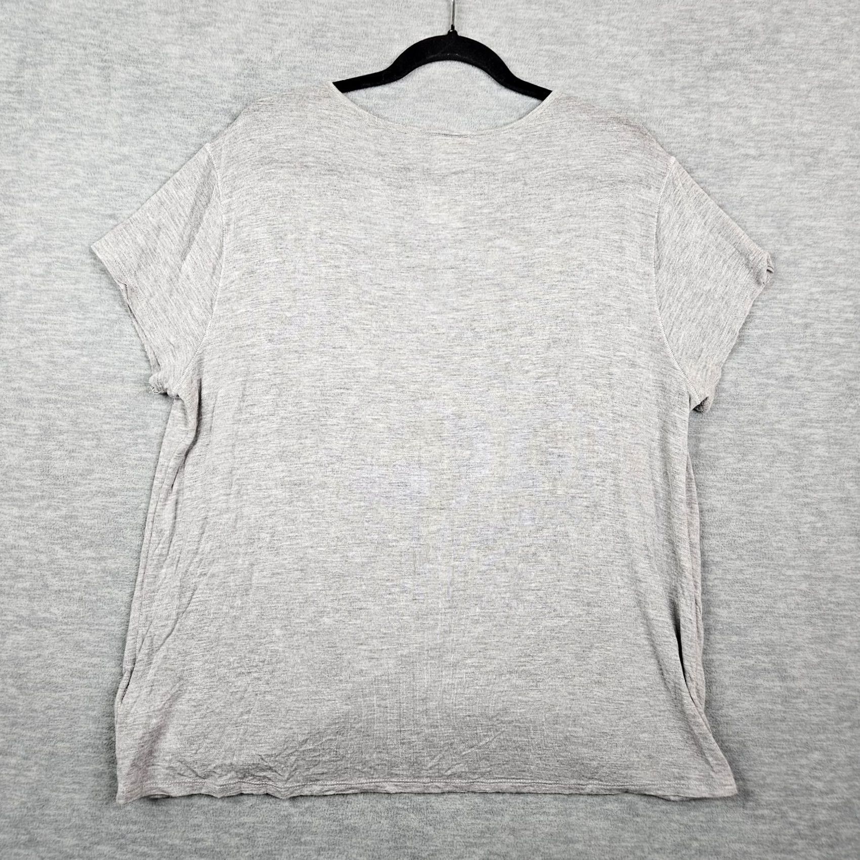 Free People Free People Shirt Women L Gray V-Neck Hoffman Tee Size L / US 10 / IT 46 - 2 Thumbnail