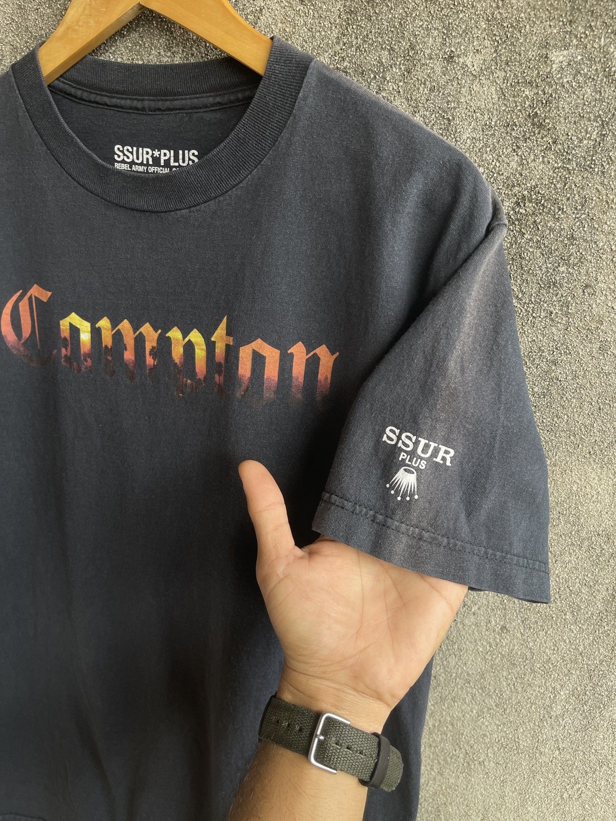 SSUR Sun Faded 🔥SSUR*PLUS🔥Compton Faded Black Tshirt Size US M / EU 48-50 / 2 - 5 Thumbnail