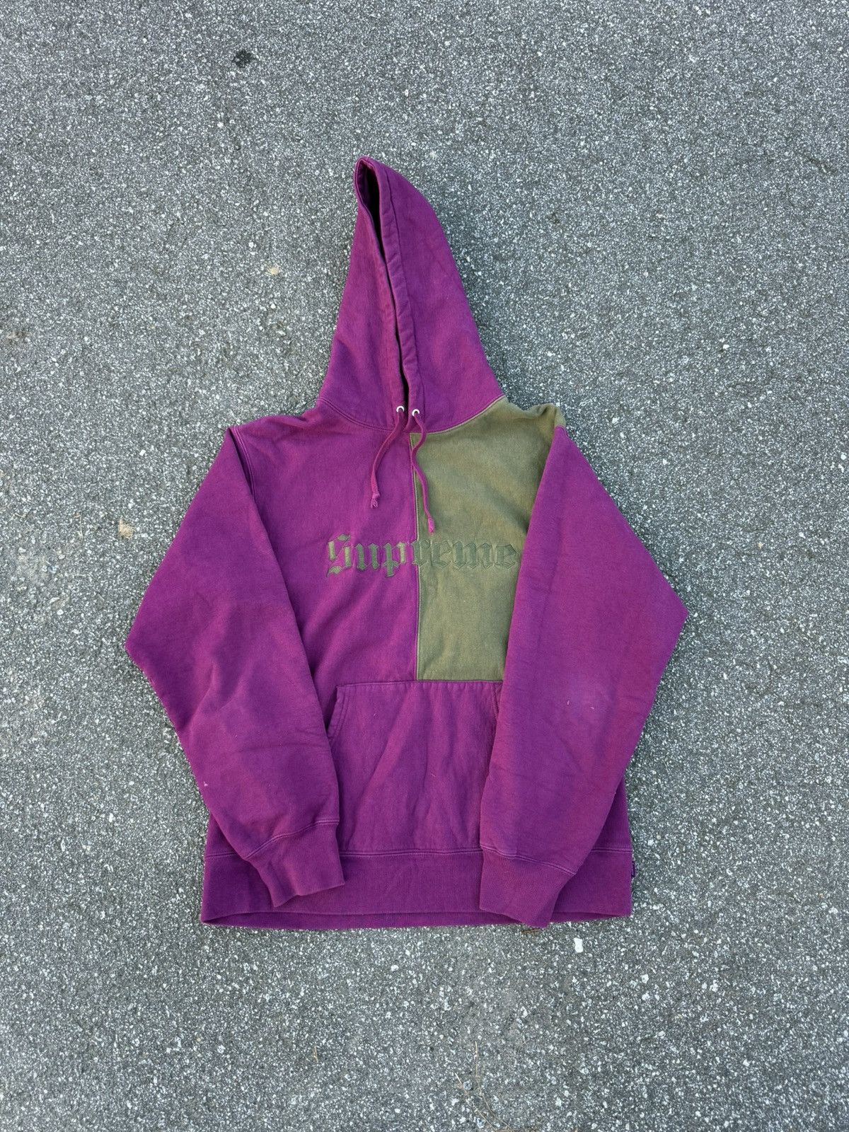 Supreme Split Old English Hoodie | Grailed