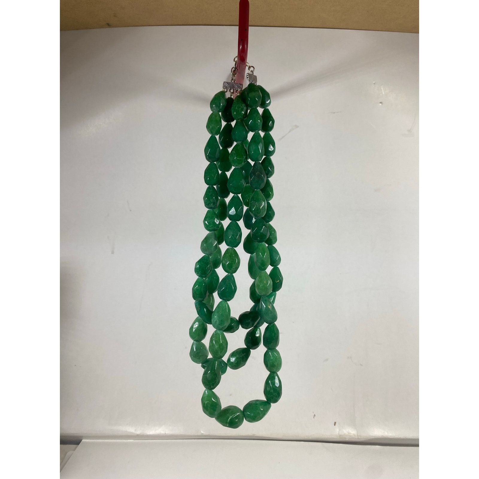 Other Green Jadeite Bead Necklace Round Beads Jewelry Size ONE SIZE - 1 Thumbnail