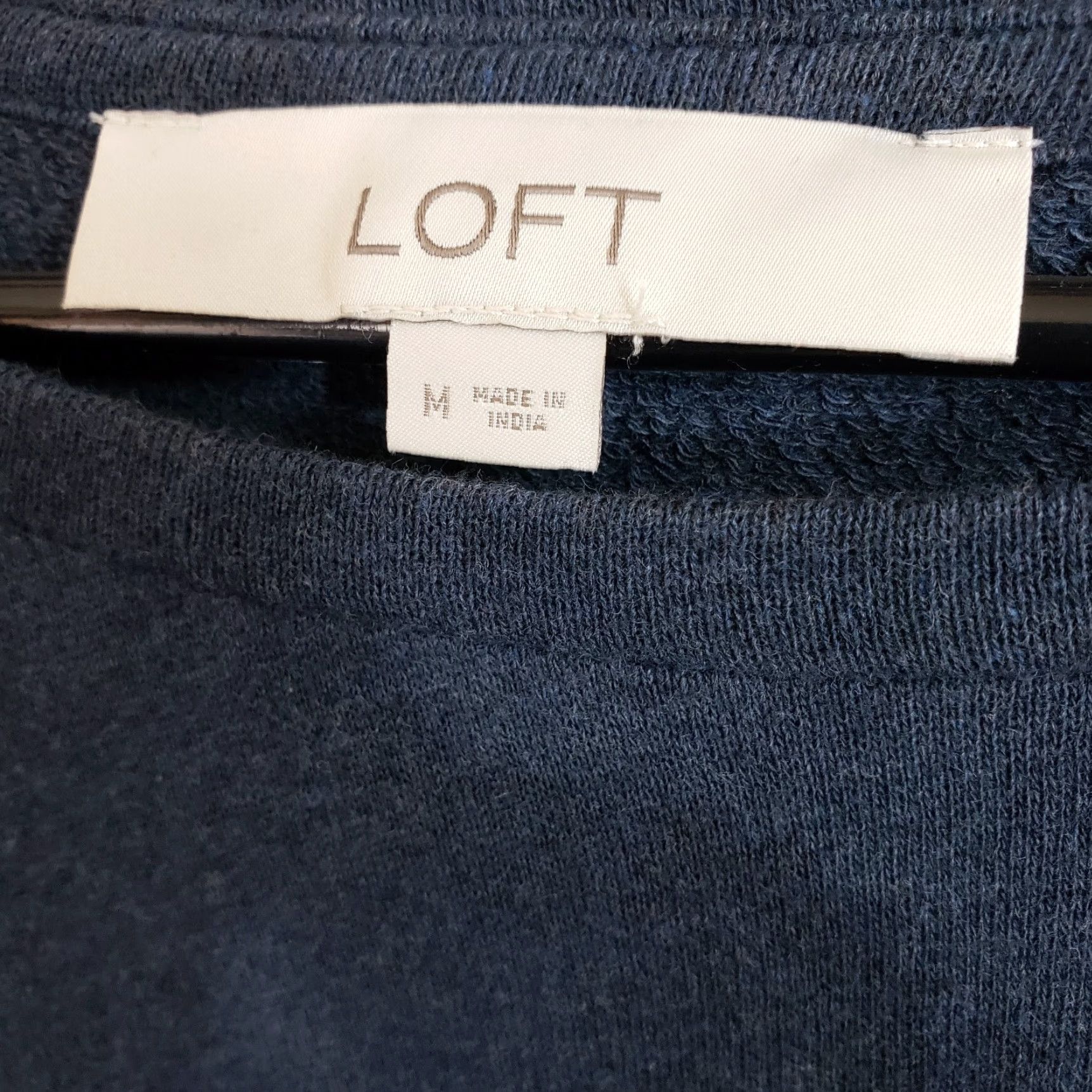 Ann Taylor Ann Taylor LOFT Womens Blouse Pullover Top M Blue Long Sleeve Cotton Size M / US 6-8 / IT 42-44 - 6 Thumbnail