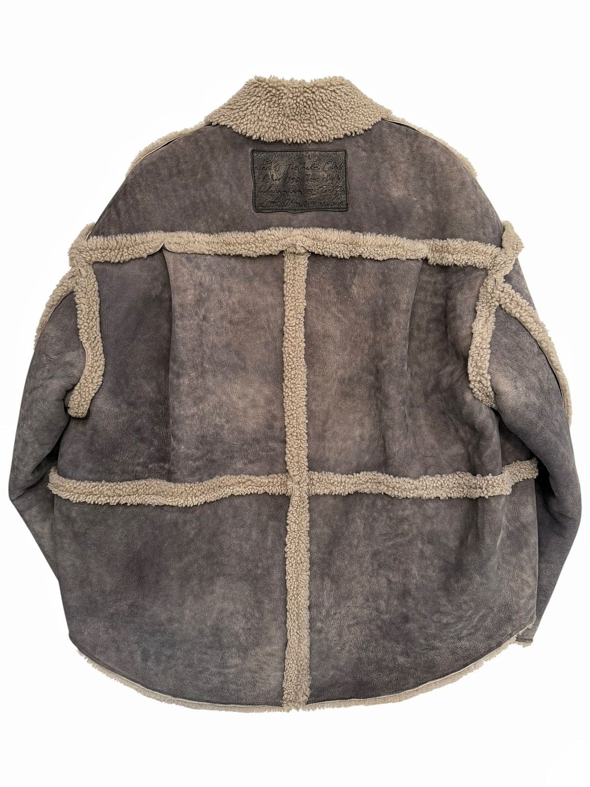 Acne Studios $3100 Gray Paneled French Lamb Shearling Jacket Size US S / EU 44-46 / 1 - 3 Thumbnail