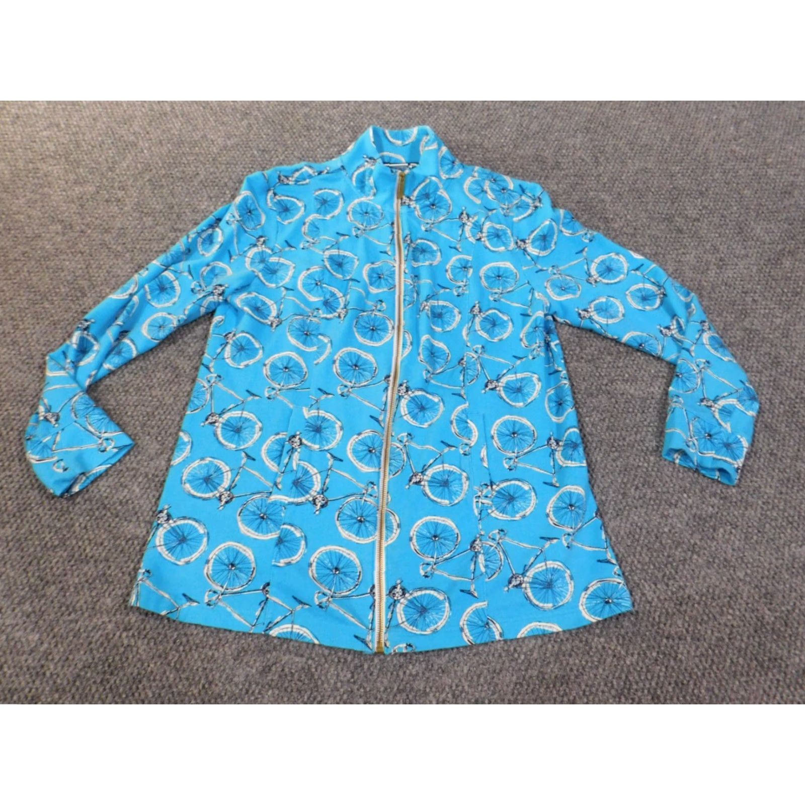 Vintage Crown & Ivy Sweater Blue Cardigan Beach Knit Long Sleeve Women L Raglan Stretch Round Neck Casual Regular Addons: Button, Cable-Knit, Cotton Spandex Size L / US 10 / IT 46 - 5 Thumbnail