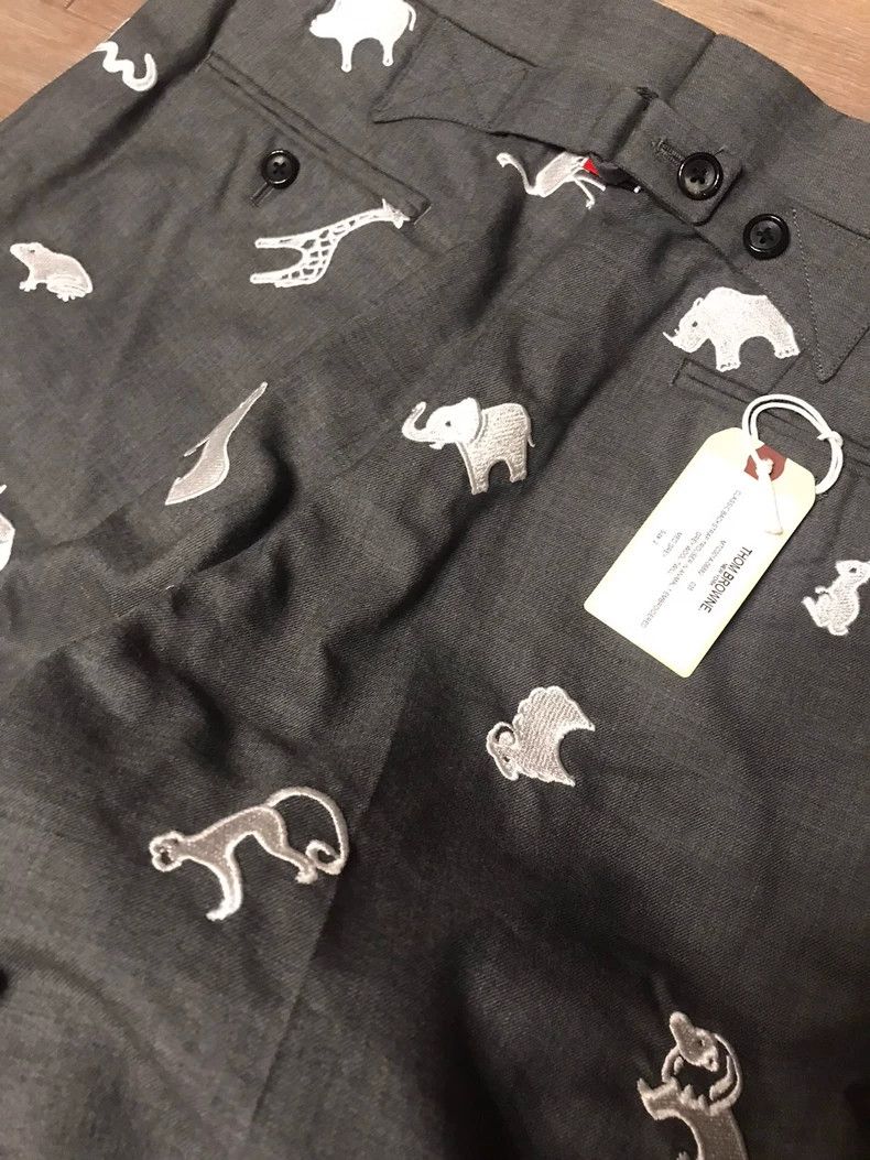Thom Browne Thom Browne size3 Full wool material two-color patchwork ca Size US 27 - 6 Thumbnail