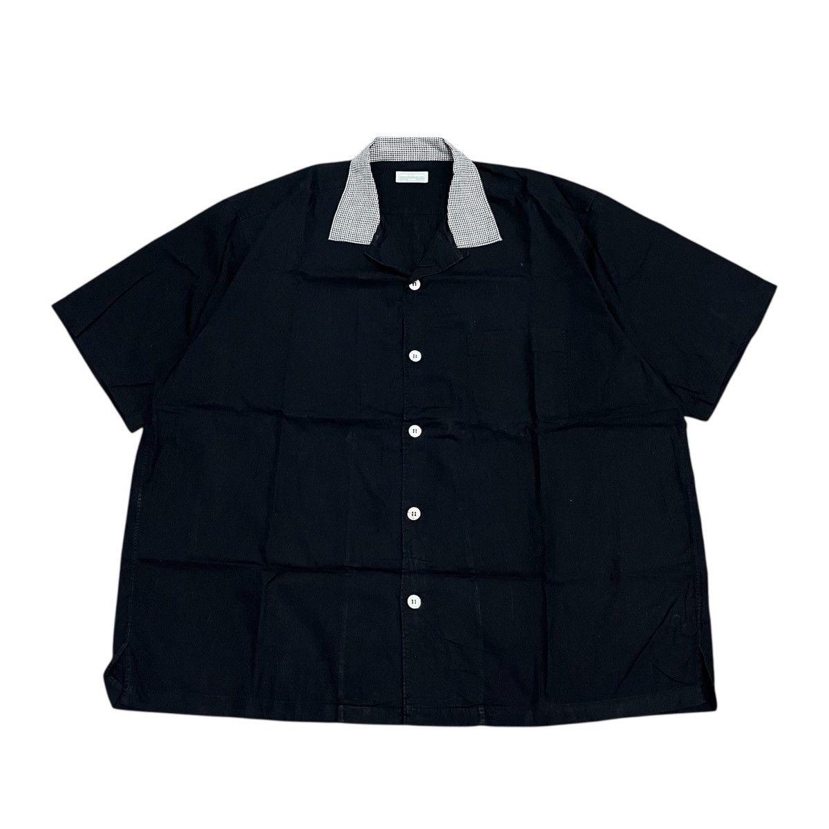Comme des Garcons Homme Plaid Collar Black Shirt Junya Watanabe Japanese Brand Size US XXL / EU 58 / 5 - 1 Thumbnail