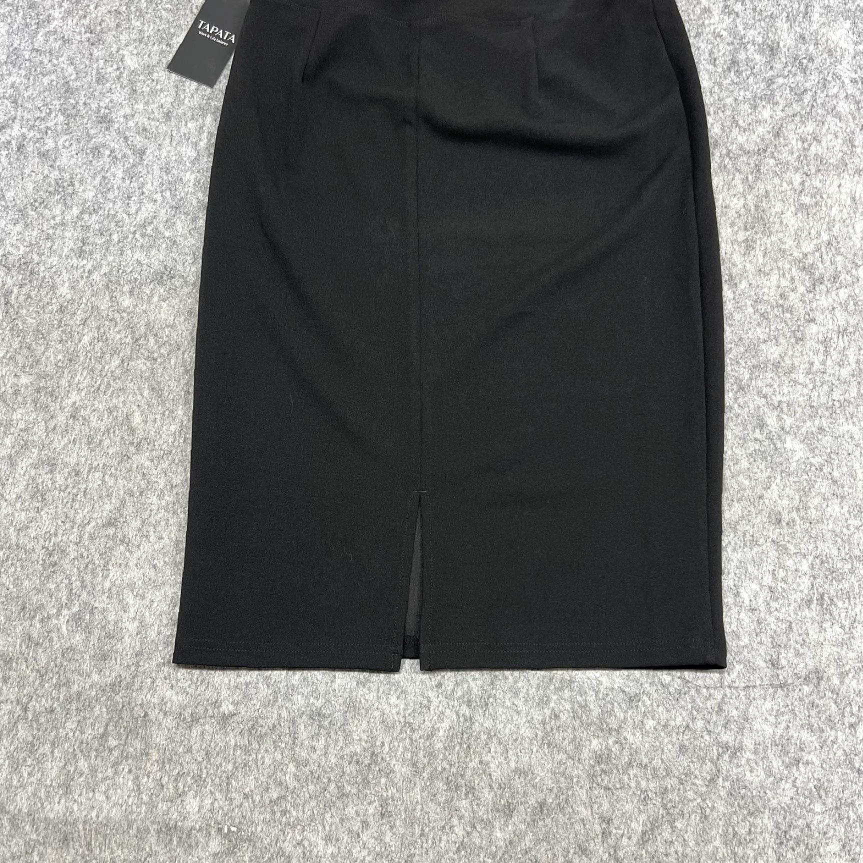 Vintage TAPATA Skirt Womens M Black Pencil Knee Length Stretch Pull On Workwear Office Size 32" / US 10 / IT 46 - 7 Thumbnail